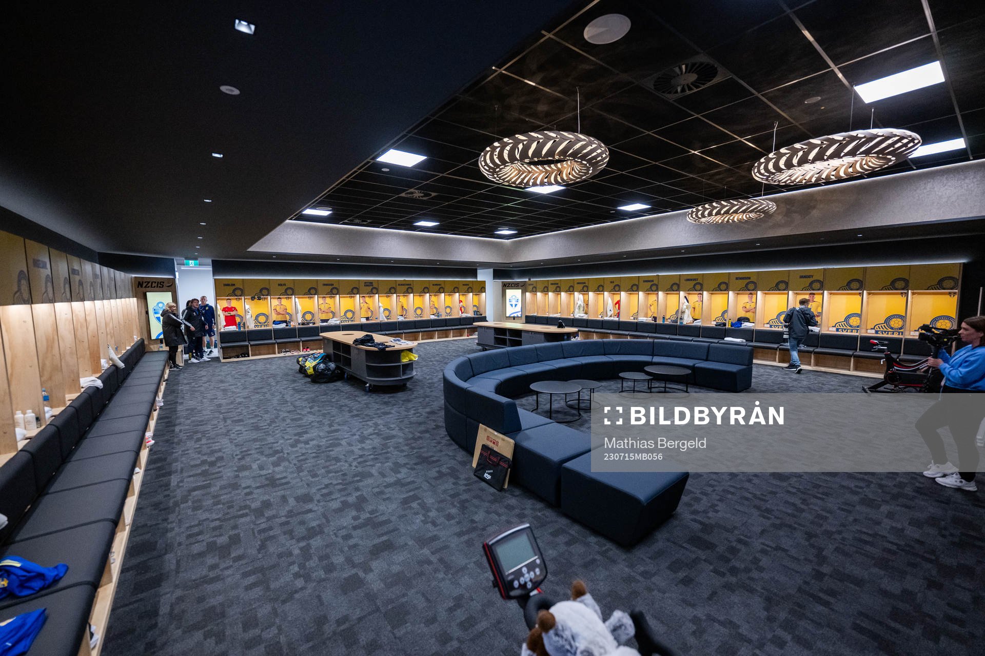 Interior view of the changing room