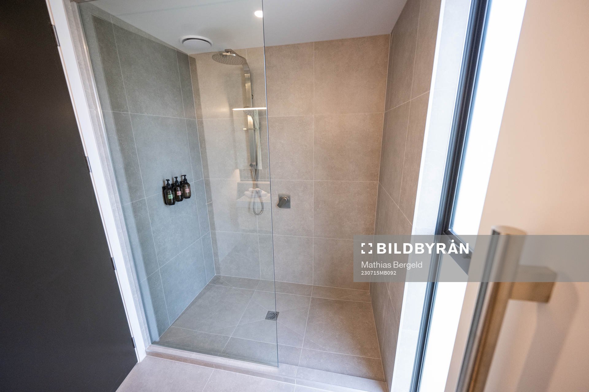 The showers in an apartment