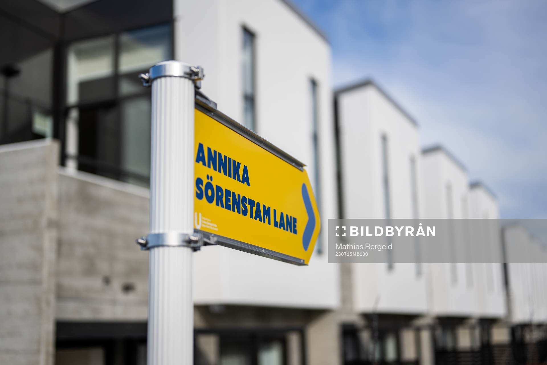 A road sign which reads ”Annika Sörenstam Lane” (named after the Swedish golfer) during a tour of the Swedish women's national football teams base camp ahead of the FIFA Women's World Cup on July 15, 2023 in Upper Hutt.