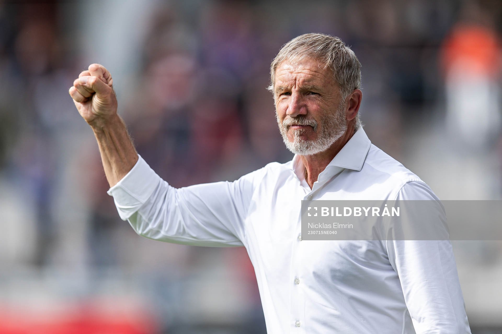 Helsingborgs tränare Stuart Baxter jublar
