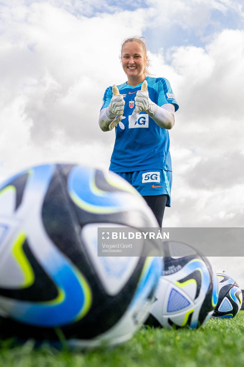 Goalkeeper Aurora Mikalsen of the Norwegian women’s