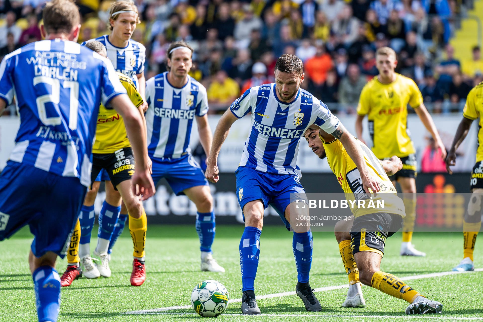 IFK Göteborgs Marcus Berg och Elfsborgs Ahmed Qasem