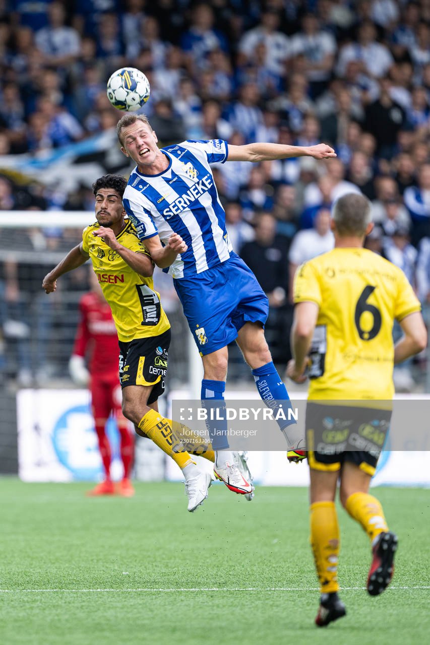 Elfsborgs Ahmed Qasem och IFK Göteborgs Adam Carlén