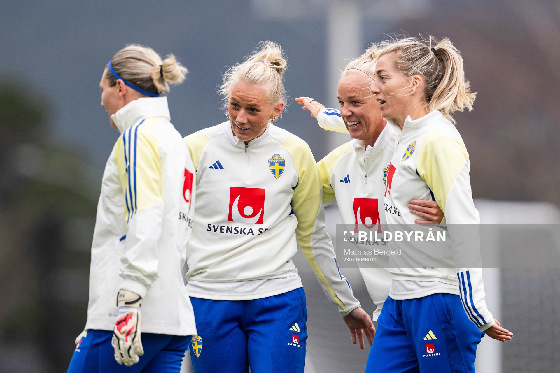 Stina Blackstenius, Caroline Seger and Linda Sembrant of