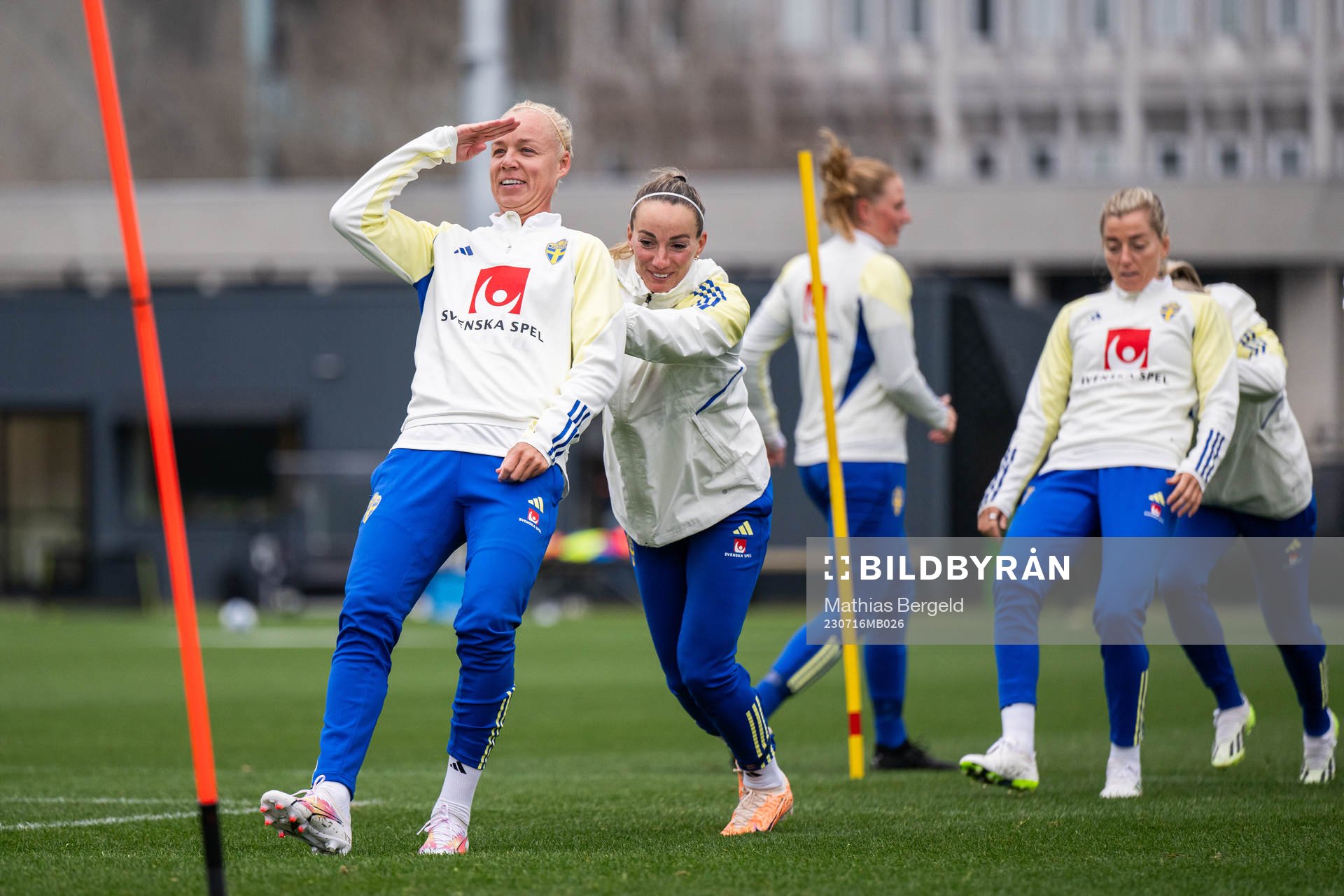 Caroline Seger and Kosovare Asllani of the Swedish women's