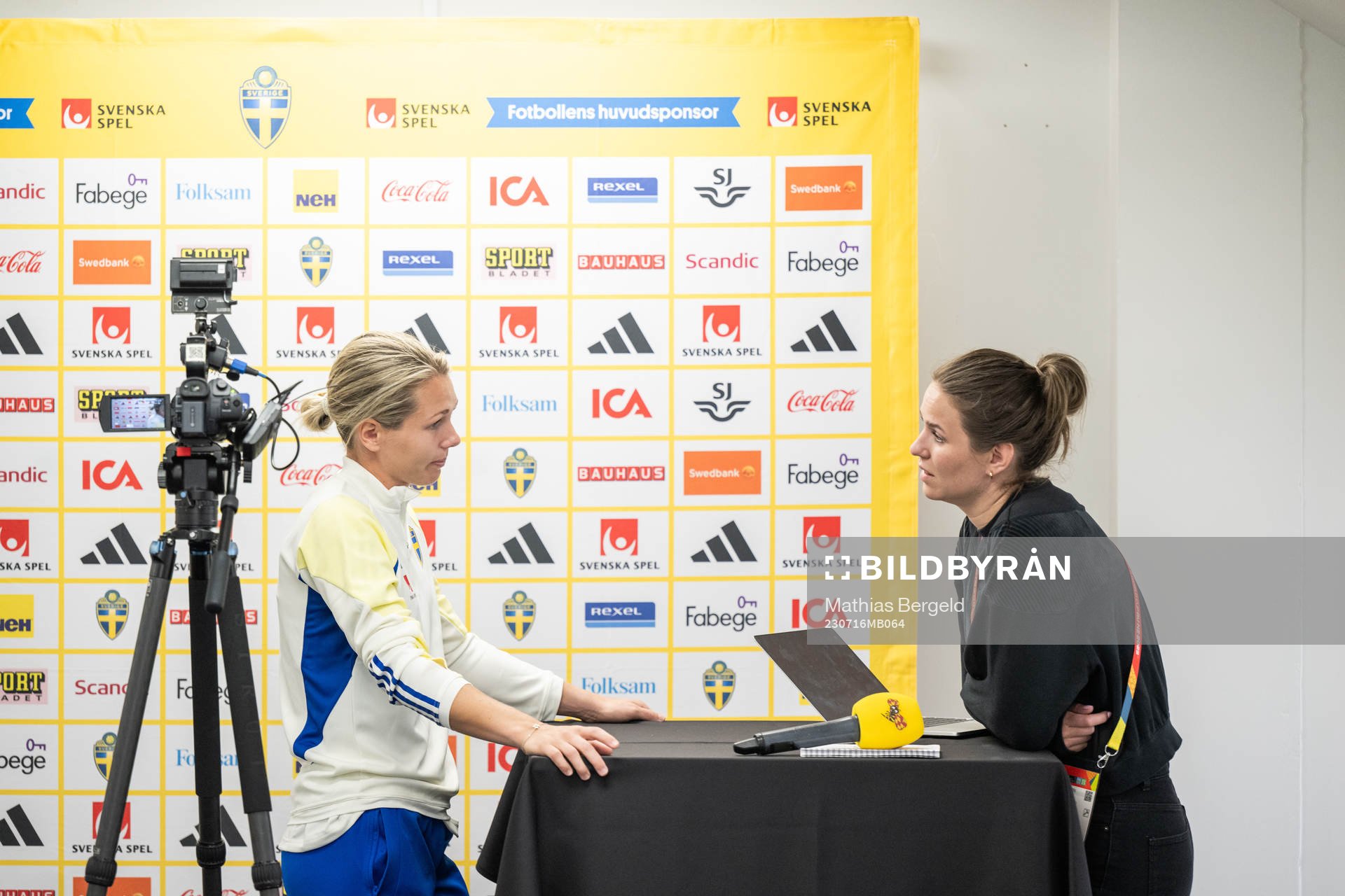 Goalkeeper Jennifer Falk of the Swedish women's national