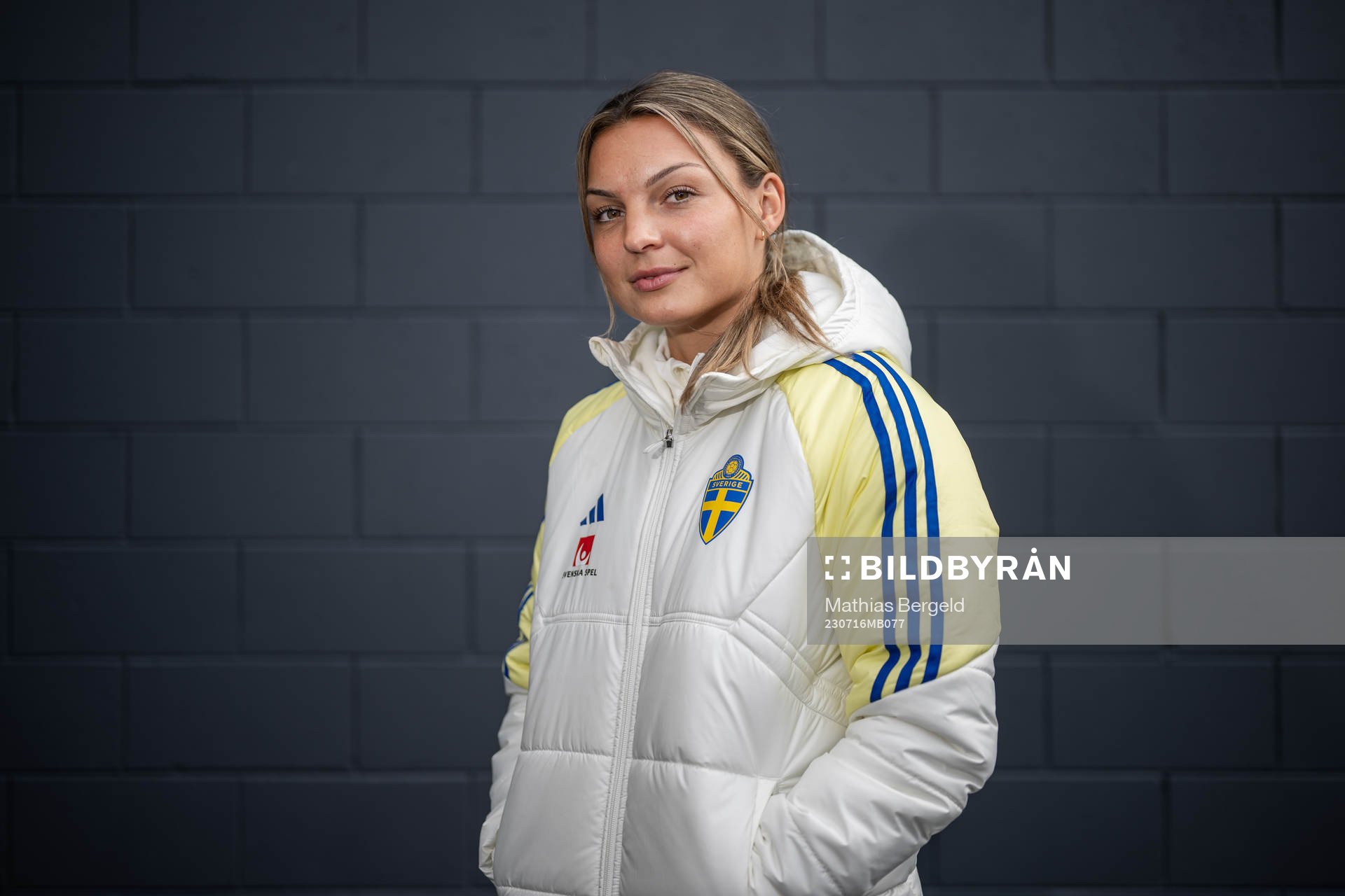 Johanna Rytting Kaneryd of the Swedish women's national football team poses for a portrait after a training session ahead of the FIFA Women's World Cup on July 16, 2023 in Upper Hutt.