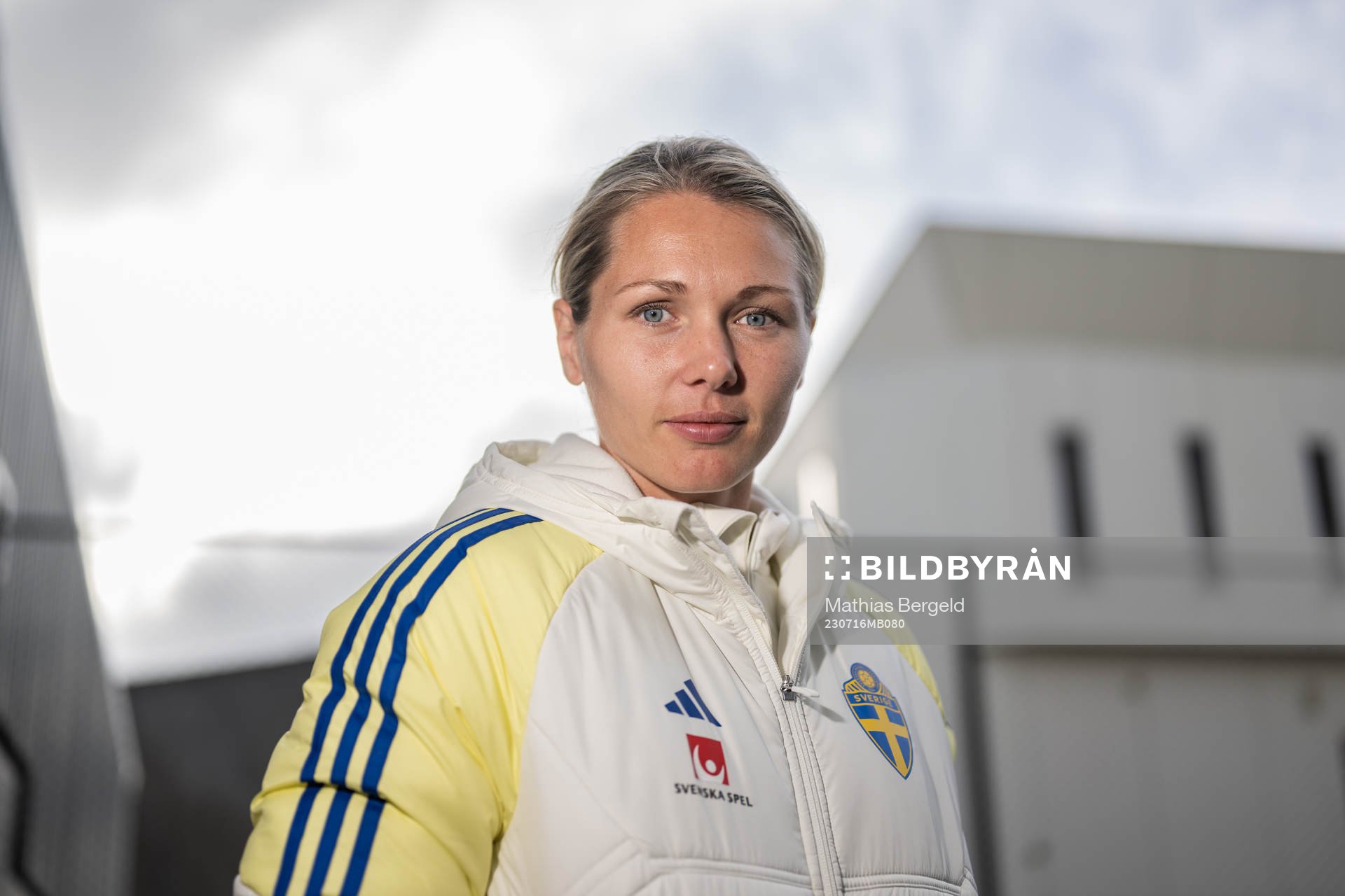 Goalkeeper Jennifer Falk of the Swedish women's national