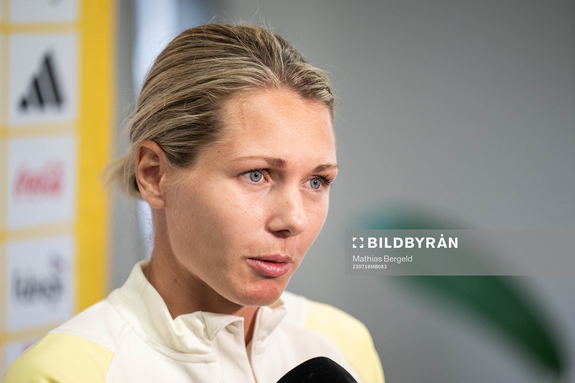 Goalkeeper Jennifer Falk of the Swedish women's national
