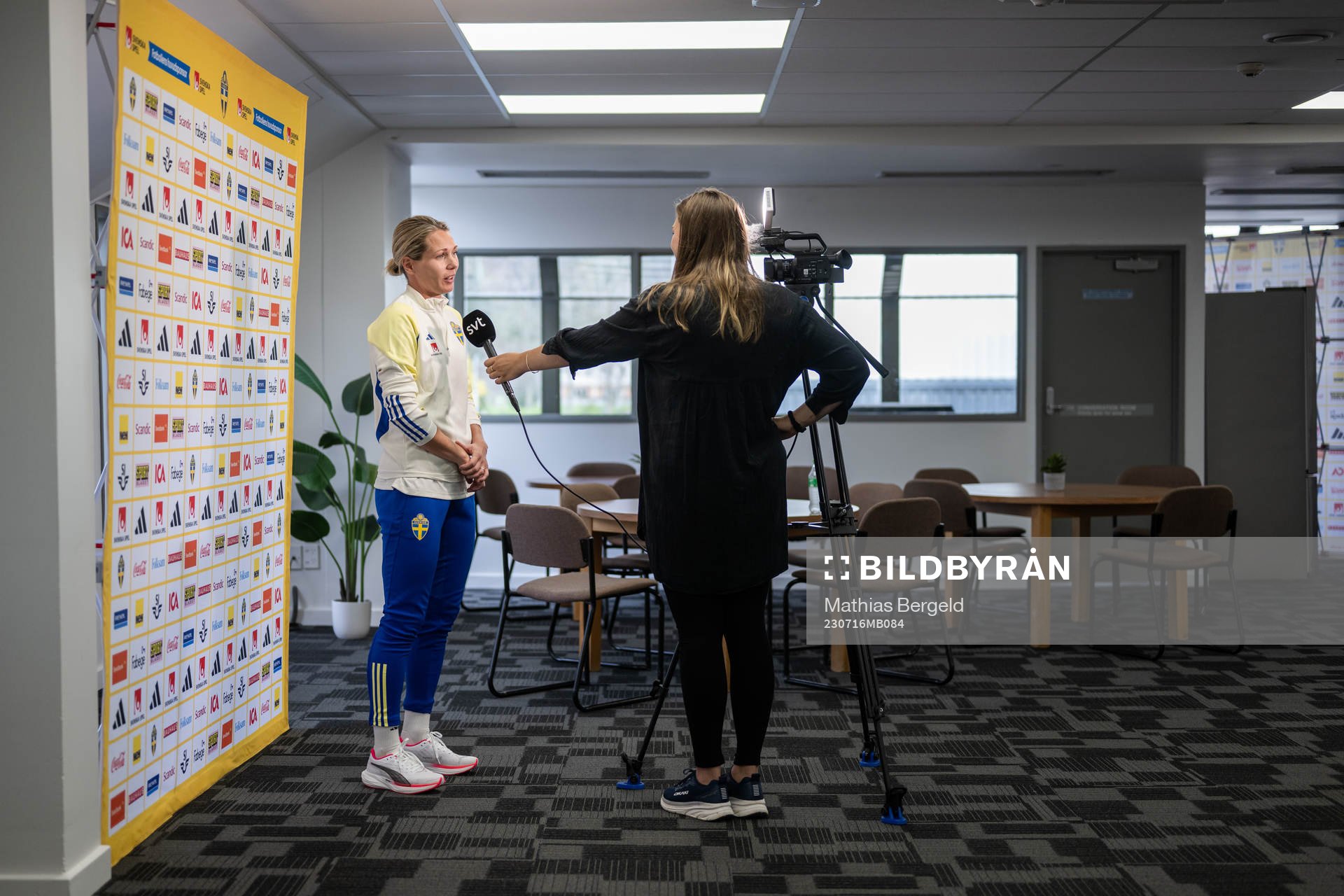 Goalkeeper Jennifer Falk of the Swedish women's national