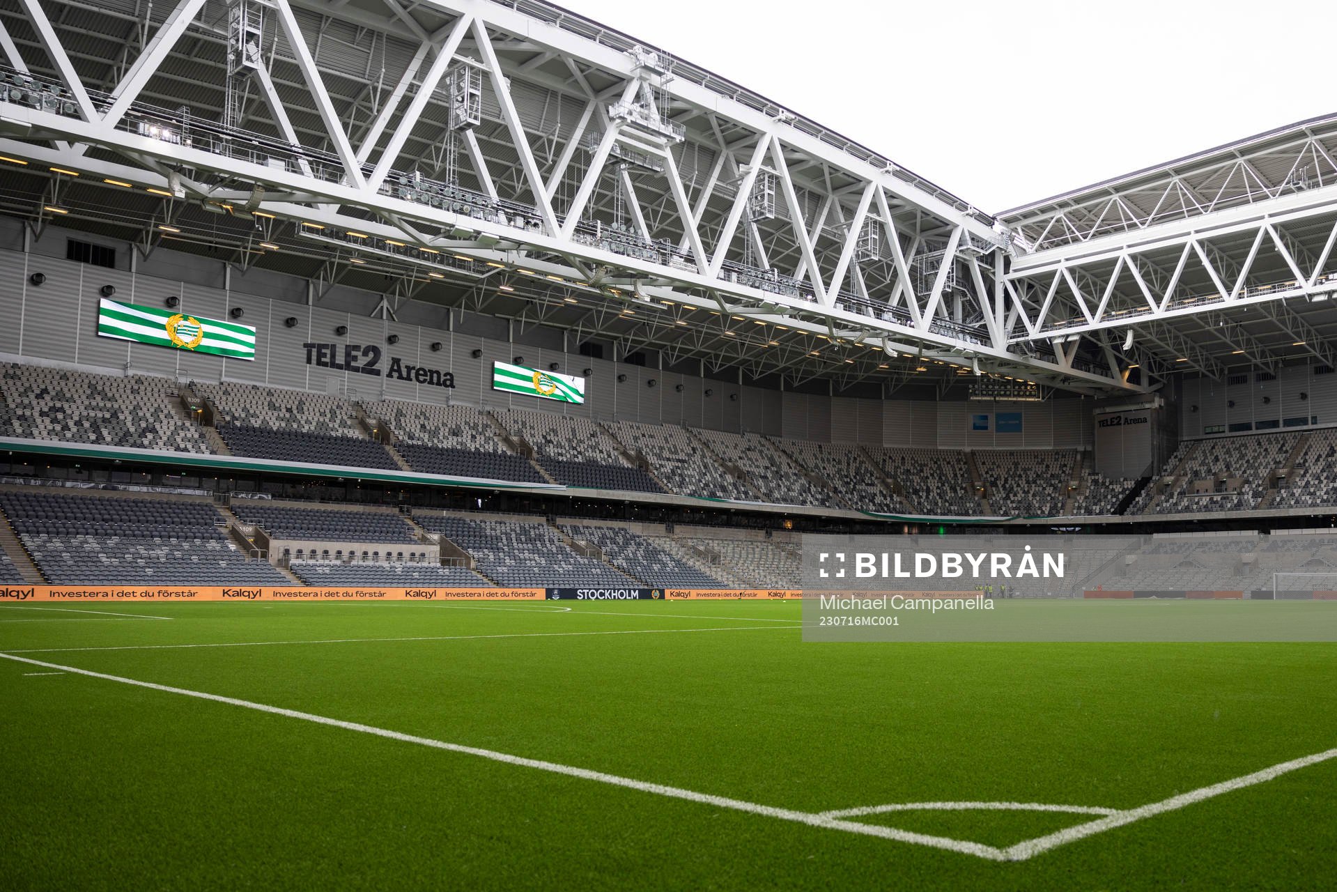 Generell vy på Tele2 Arena innan fotbollsmatchen i
