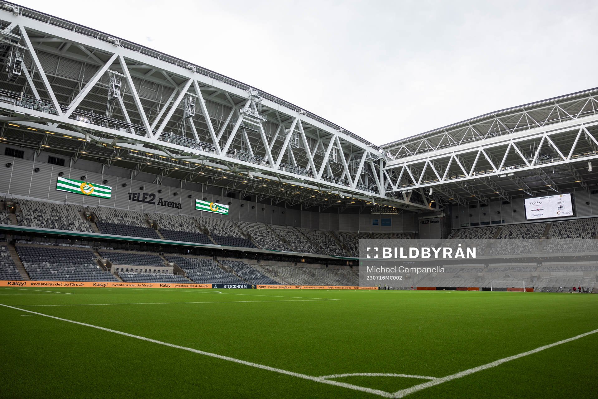 Generell vy på Tele2 Arena innan fotbollsmatchen i