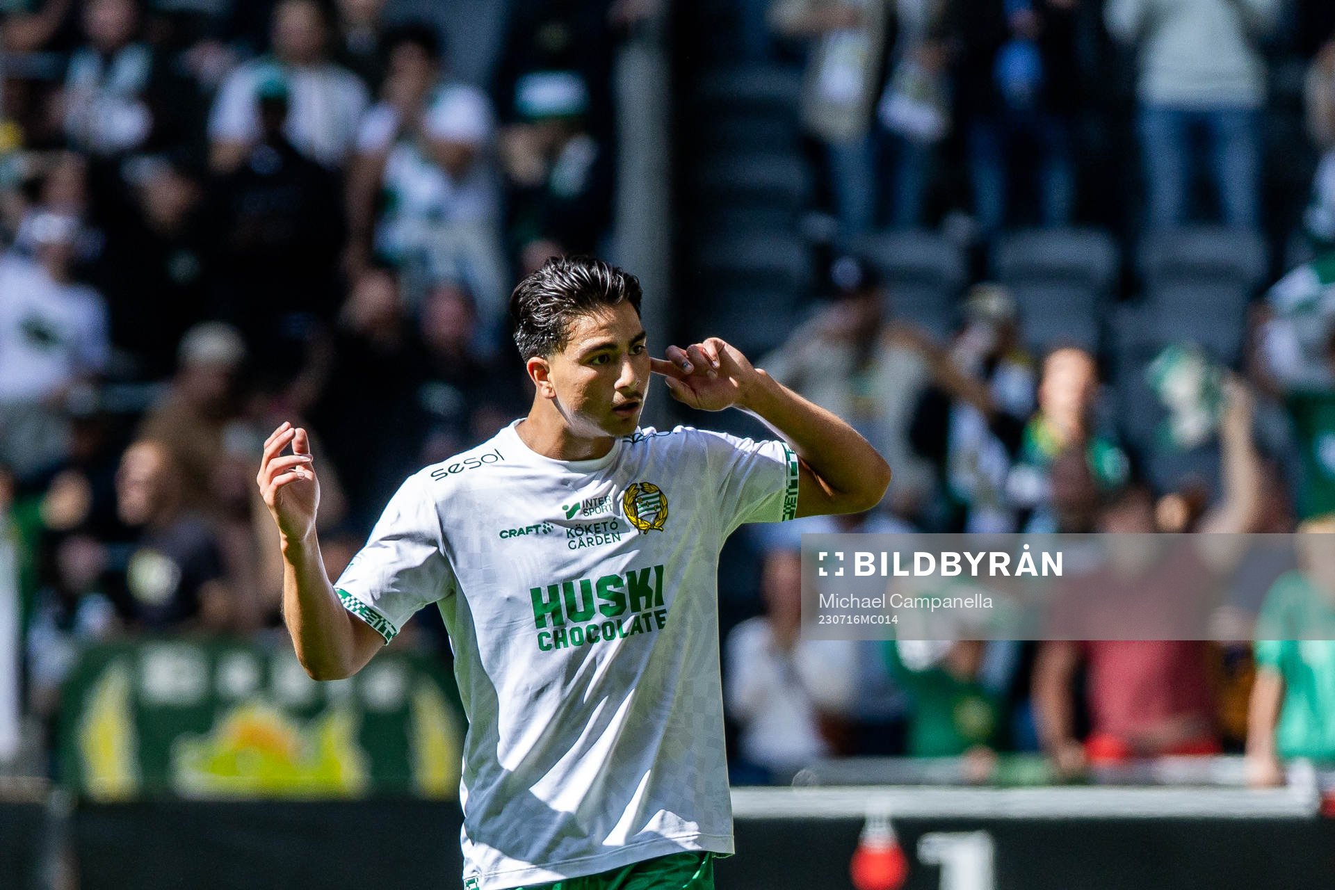 Hammarbys Jusef Erabi jublar