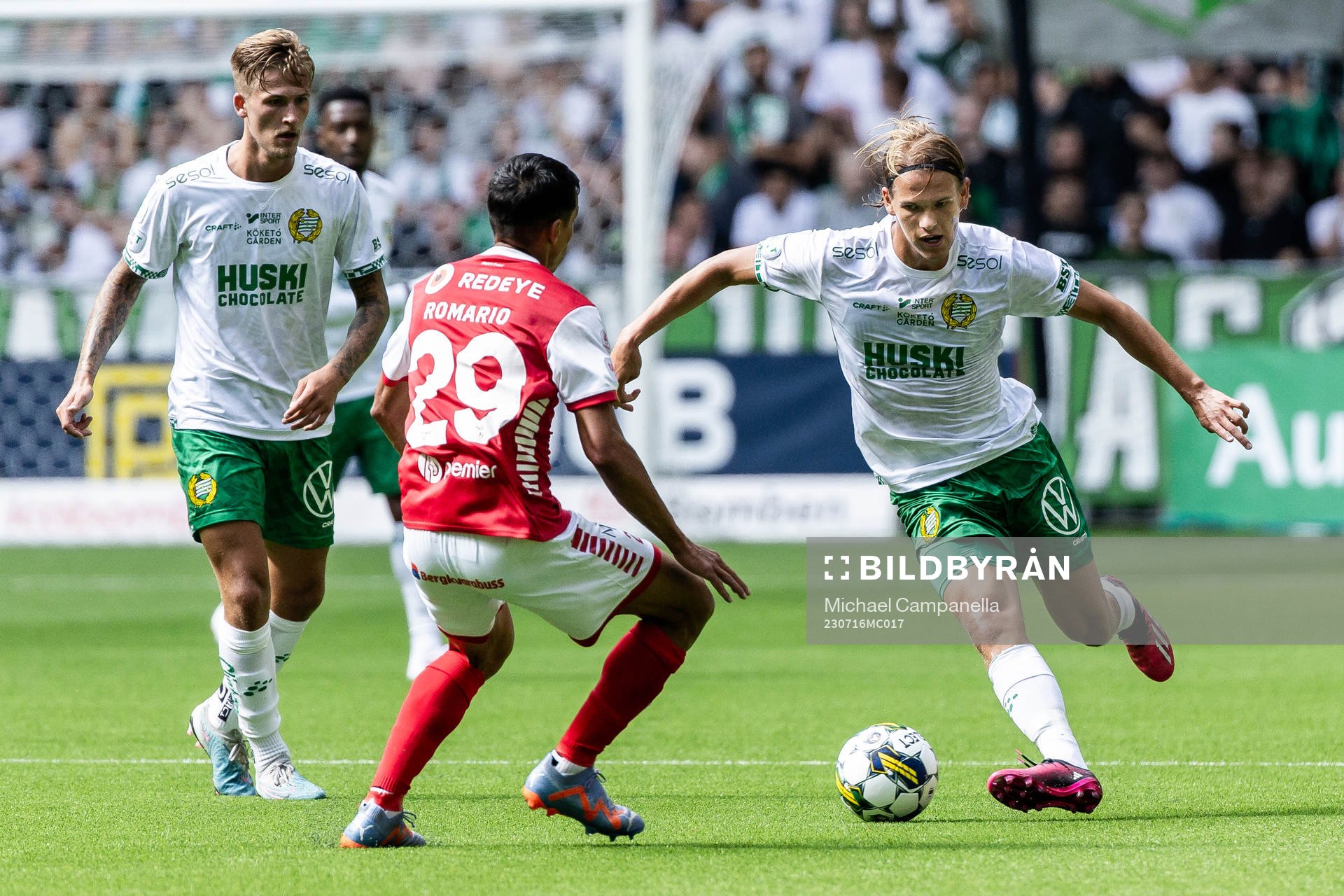 Kalmars Romario Pereira Sipiao och Markus Karlsson