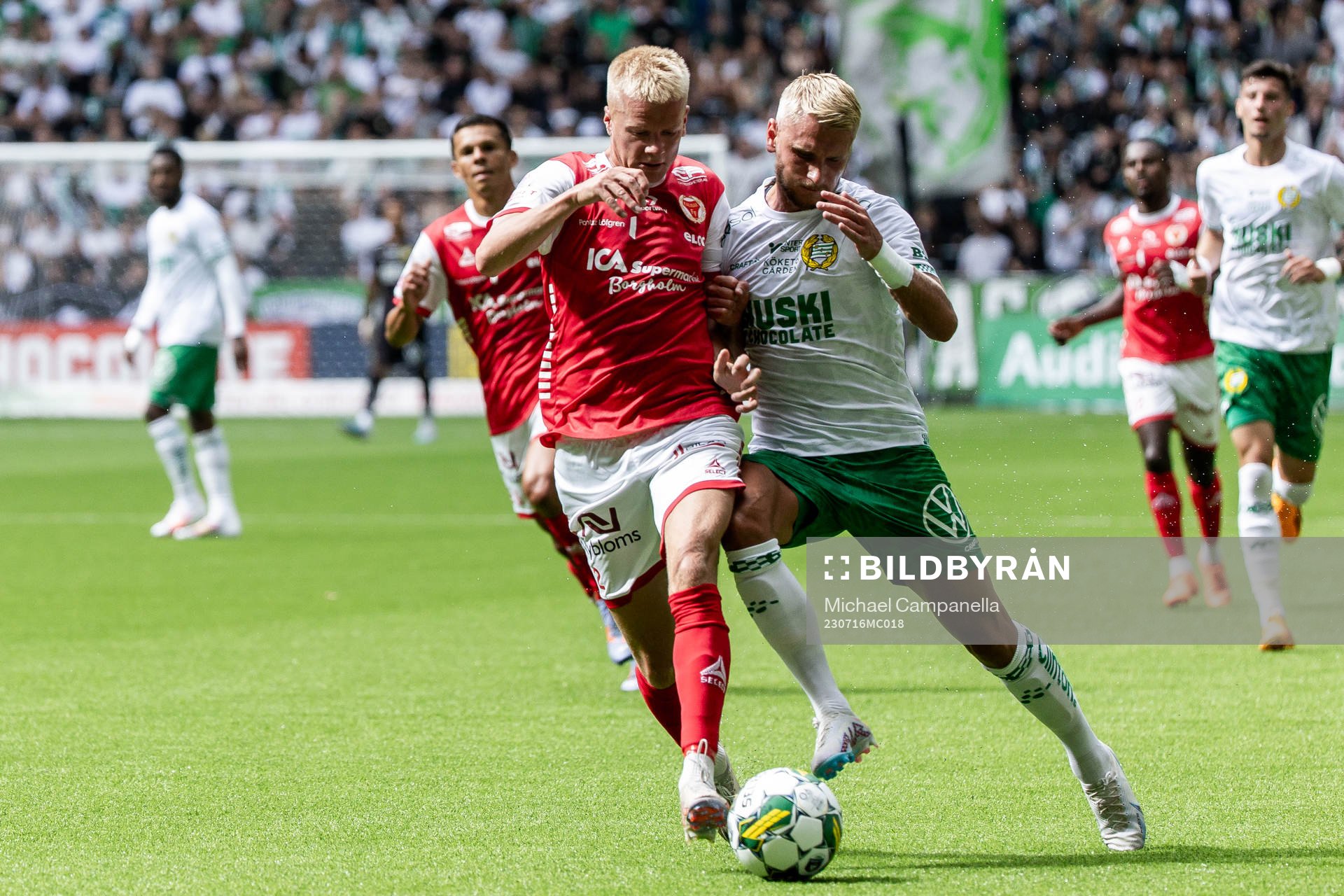 Kalmars Axel Lindahl och Hammarbys Simon Strand