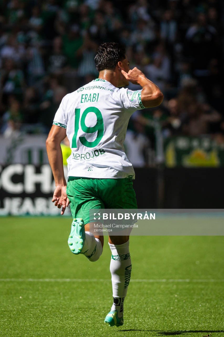 Hammarbys Jusef Erabi jublar