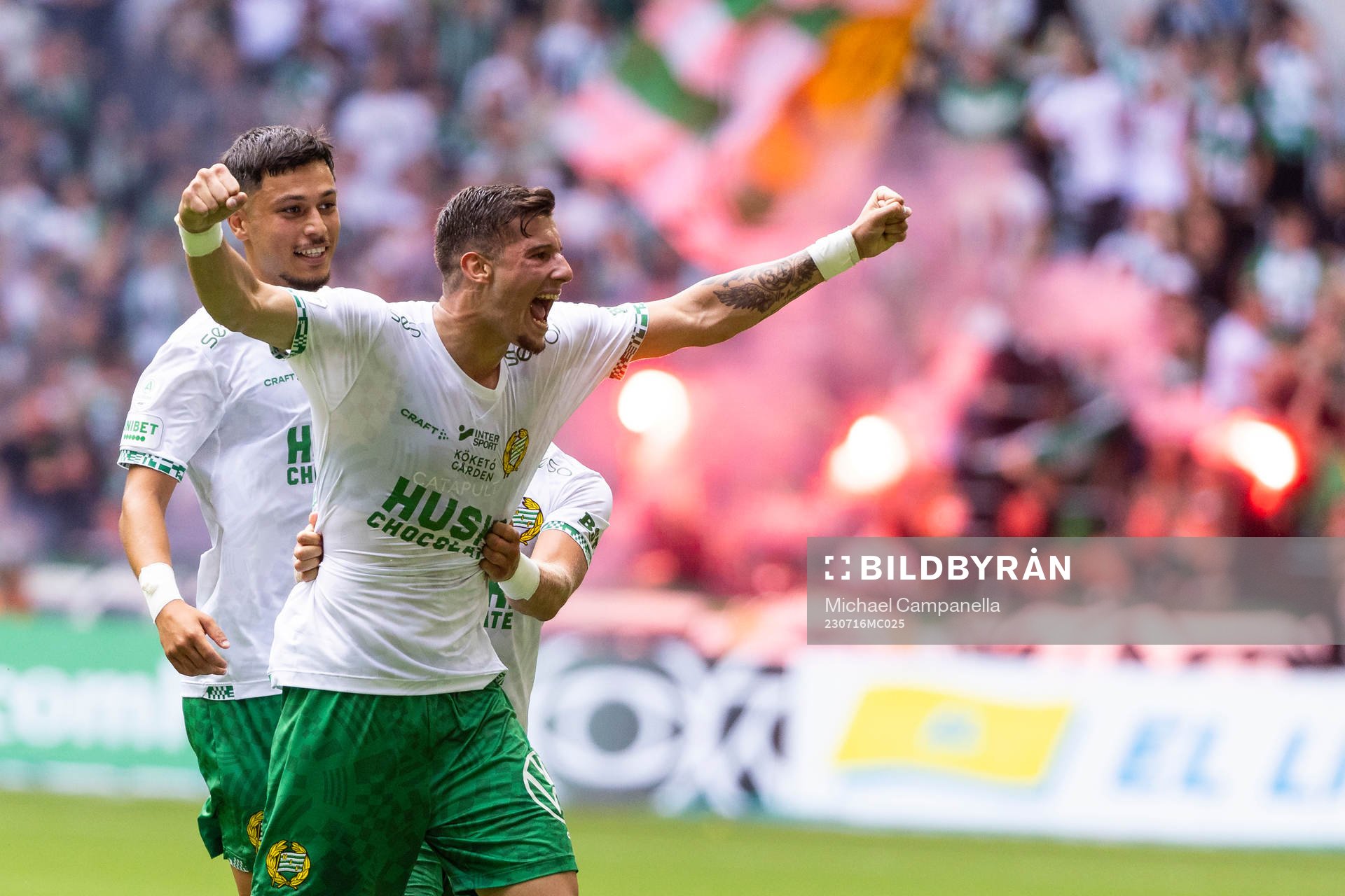 Hammarbys Viktor Djukanovic jublar