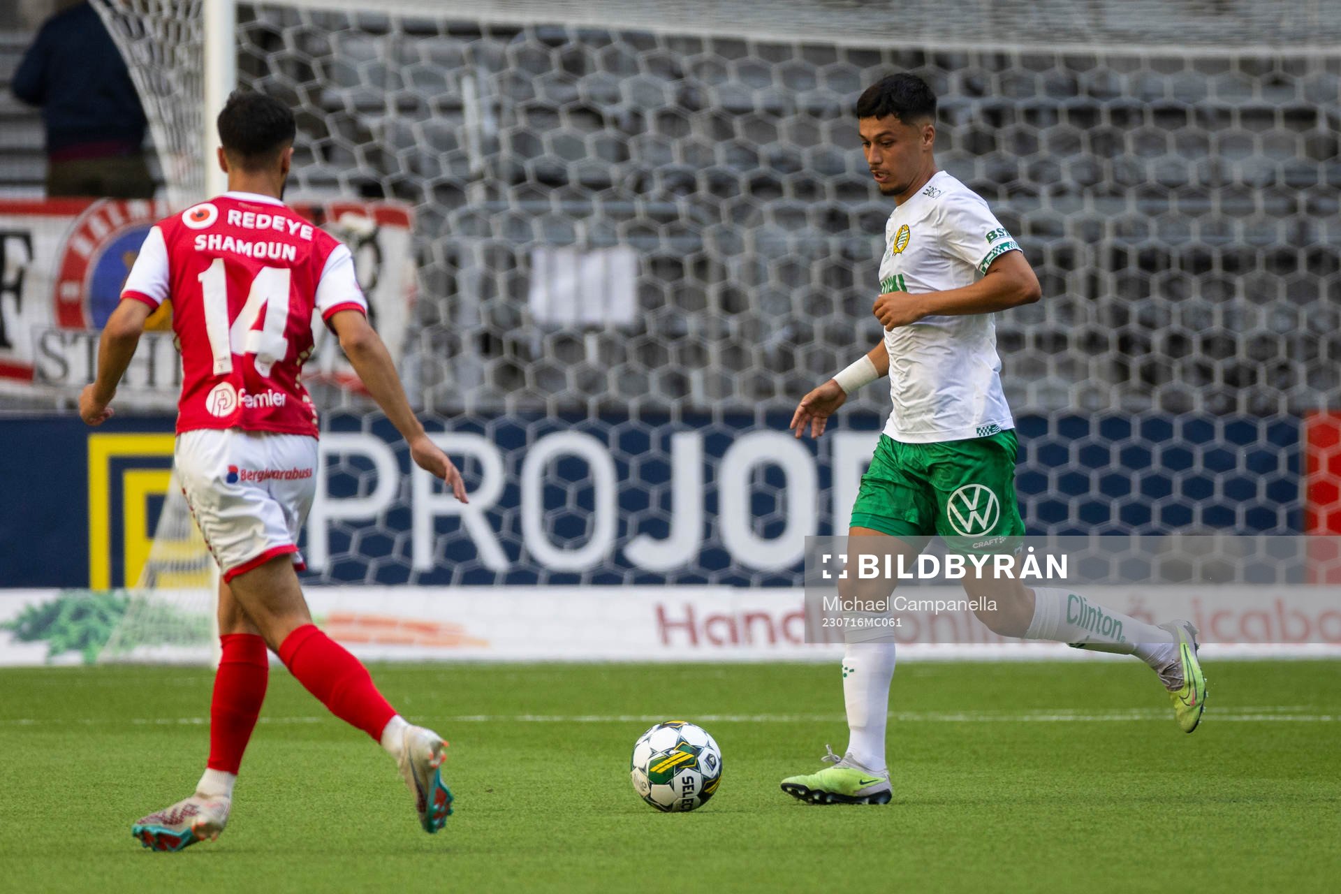 Hammarbys Alper Demirol och Kalmars Noah Shamoun