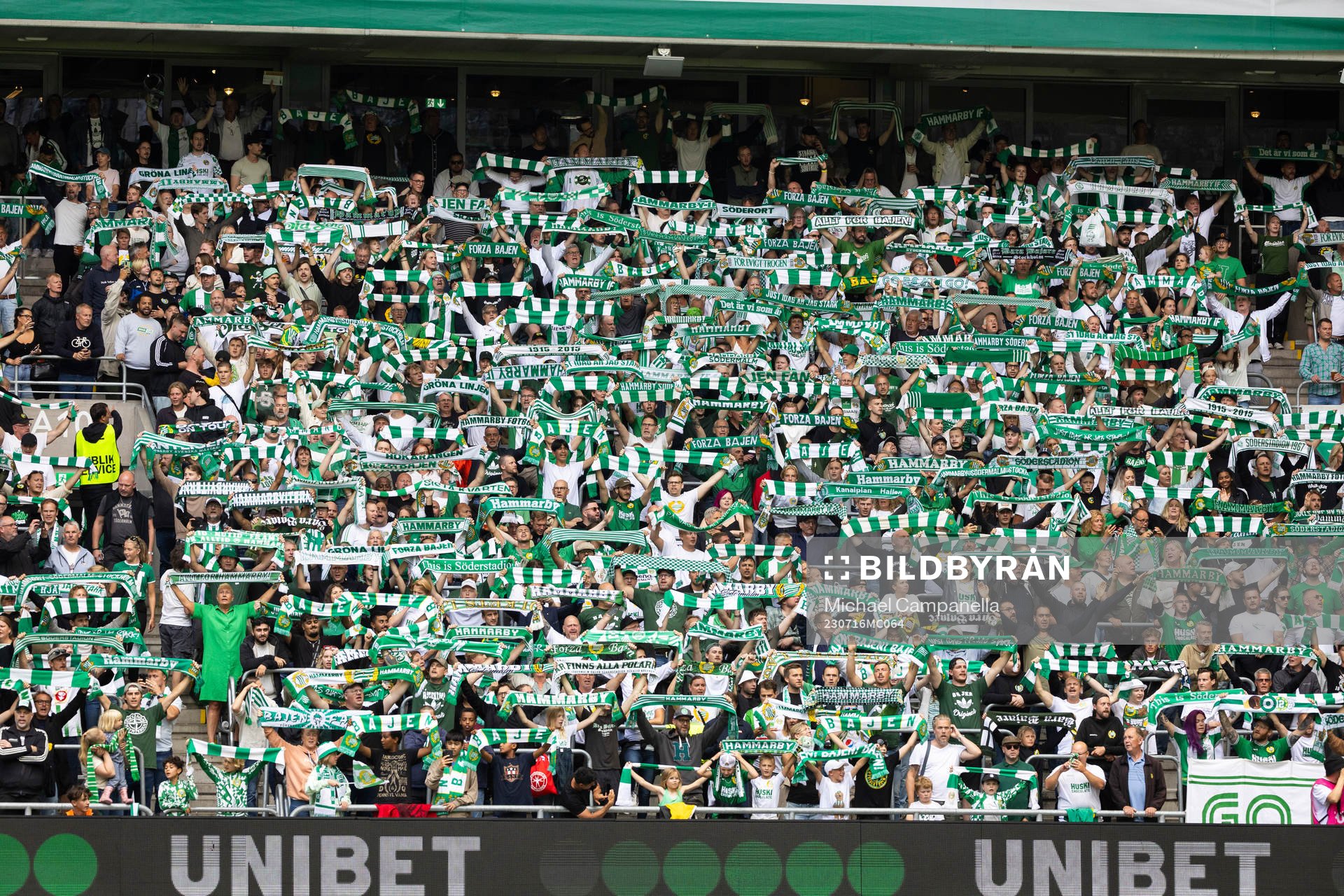 under fotbollsmatchen i Allsvenskan mellan Hammarby och
