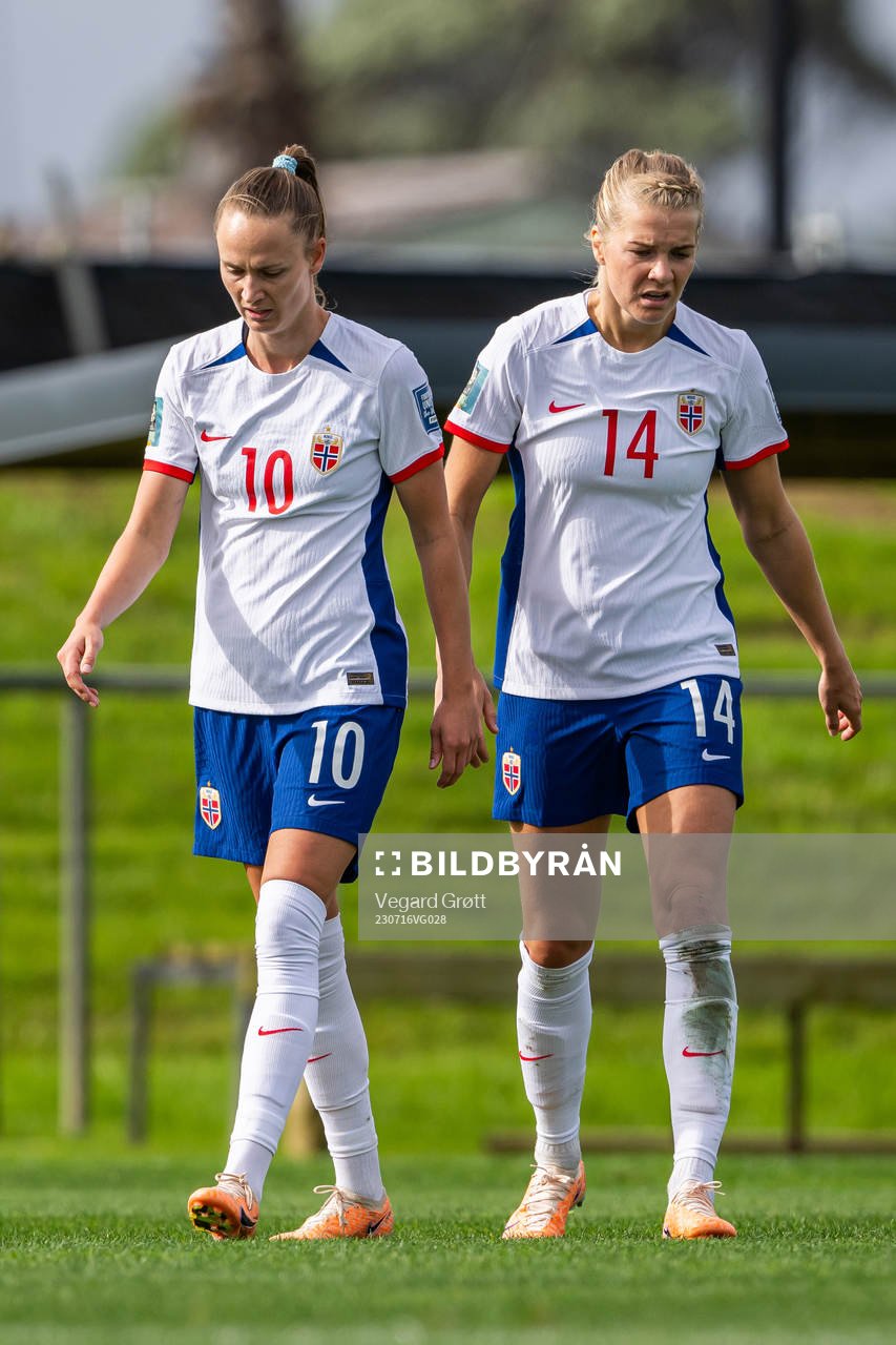 Caroline Graham Hansen and Ada Hegerberg of Norway