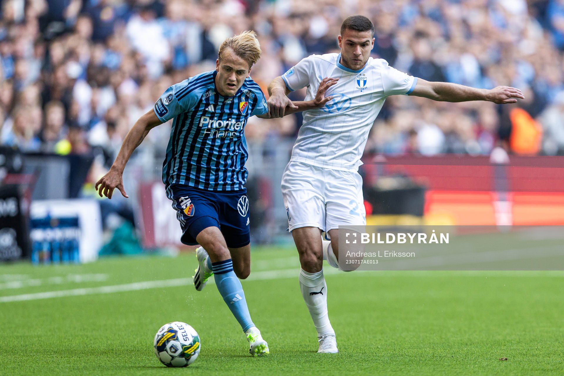 Djurgårdens Oskar Fallenius och Malmö FFs Gabriel