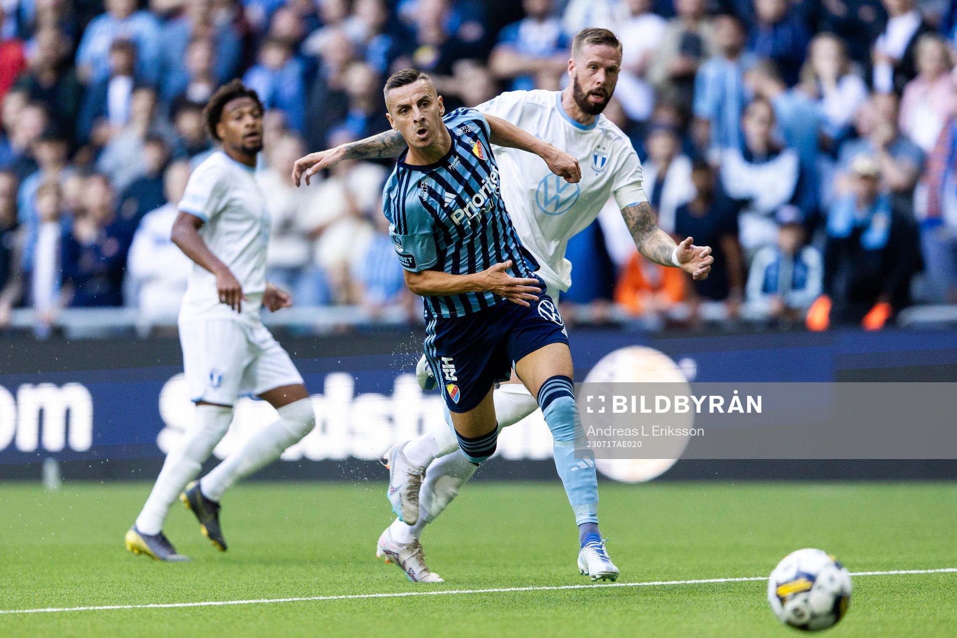 Djurgårdens Haris Radetinac och Malmö FFs Pontus Jansson