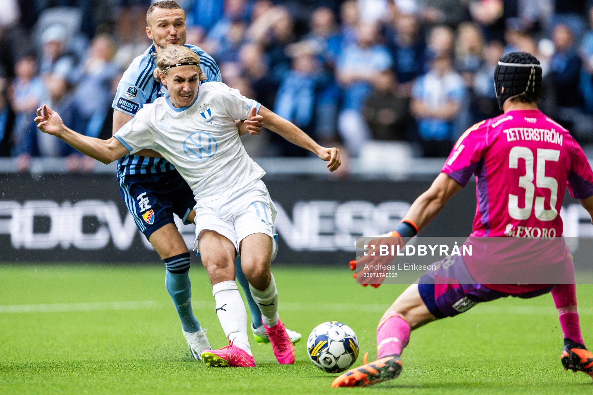 Djurgårdens Jesper Löfgren och målvakt Jacob Widell