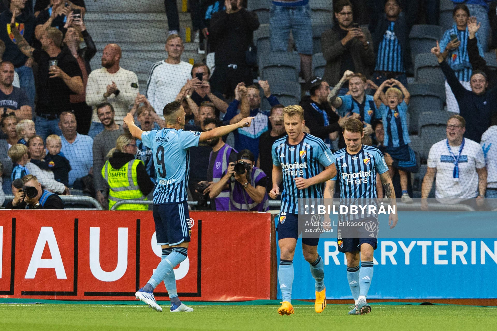 Djurgårdens Haris Radetinac jublar
