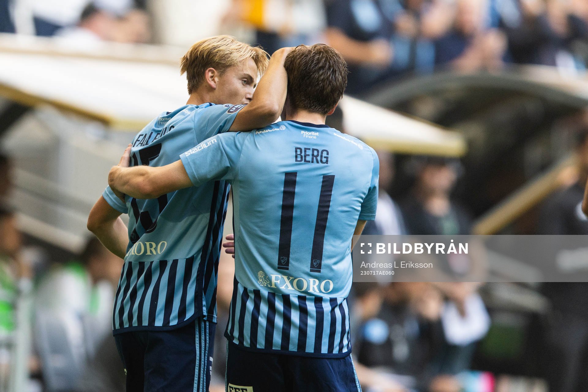 Djurgårdens Oskar Fallenius jublar