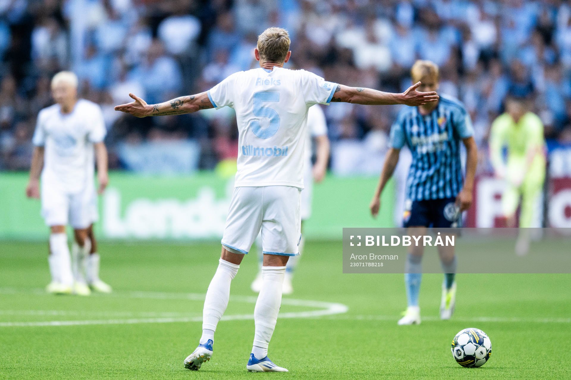Malmö FFs Søren Rieks reagerar