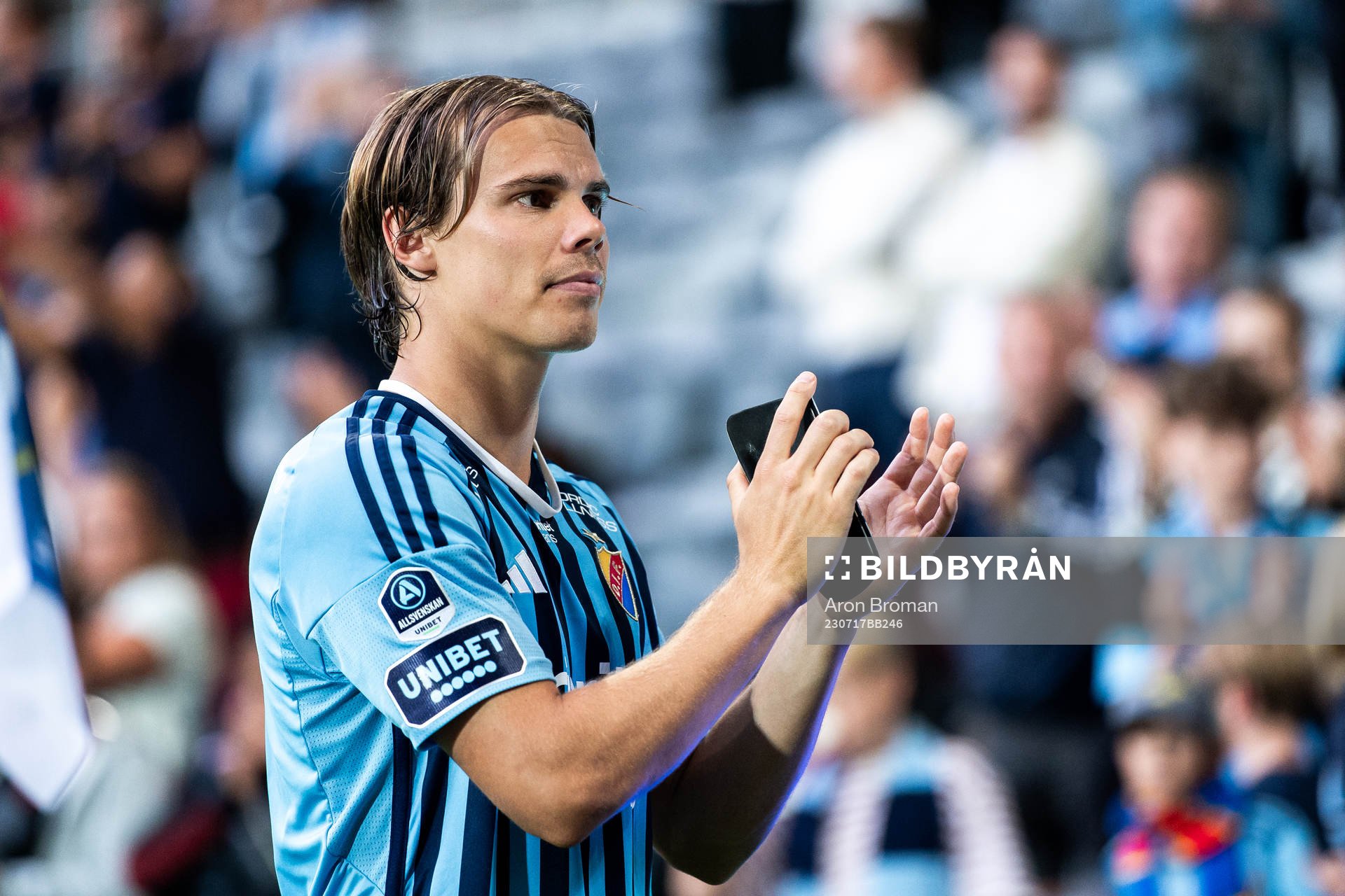 Djurgårdens Elias Andersson jublar