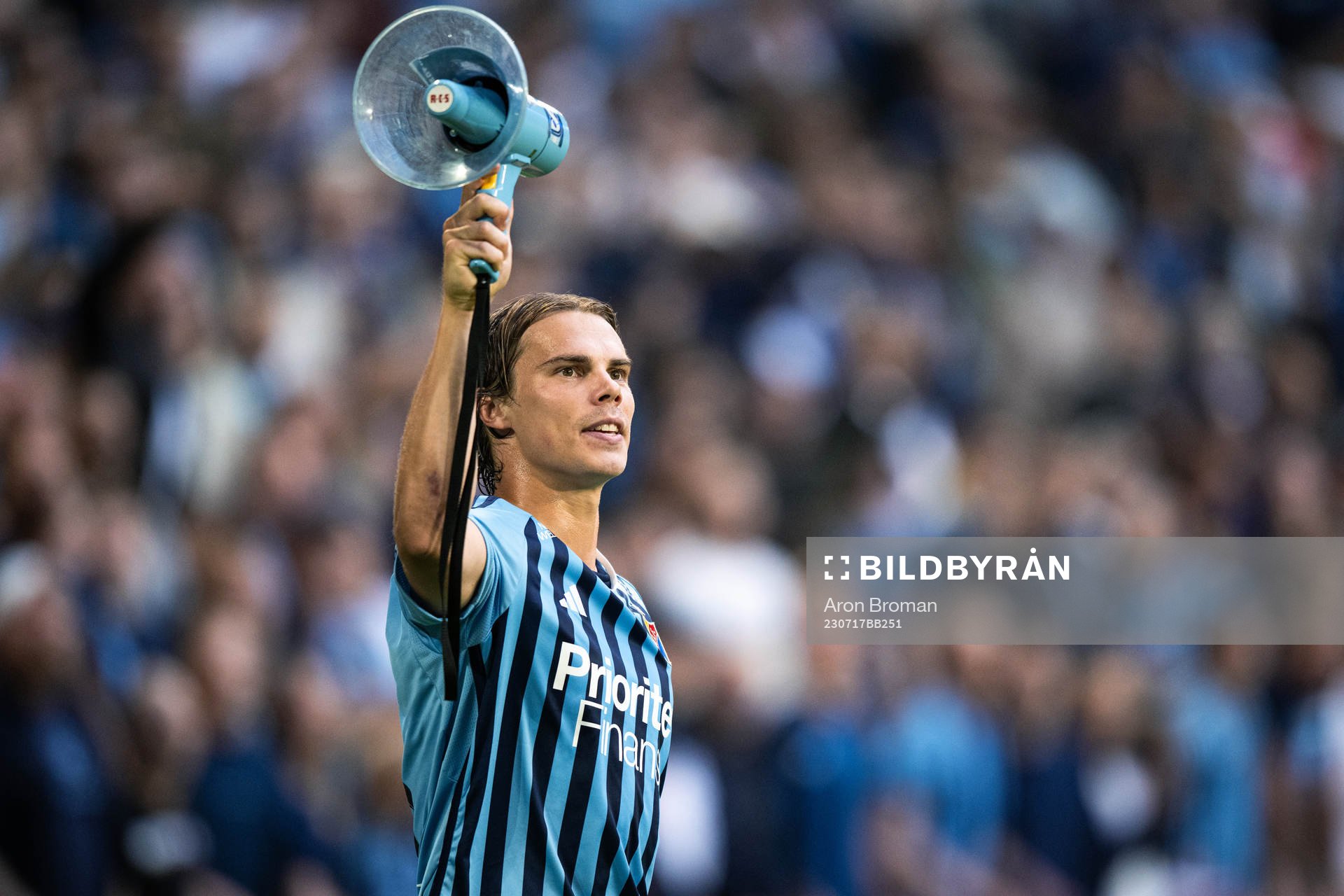 Djurgårdens Elias Andersson jublar