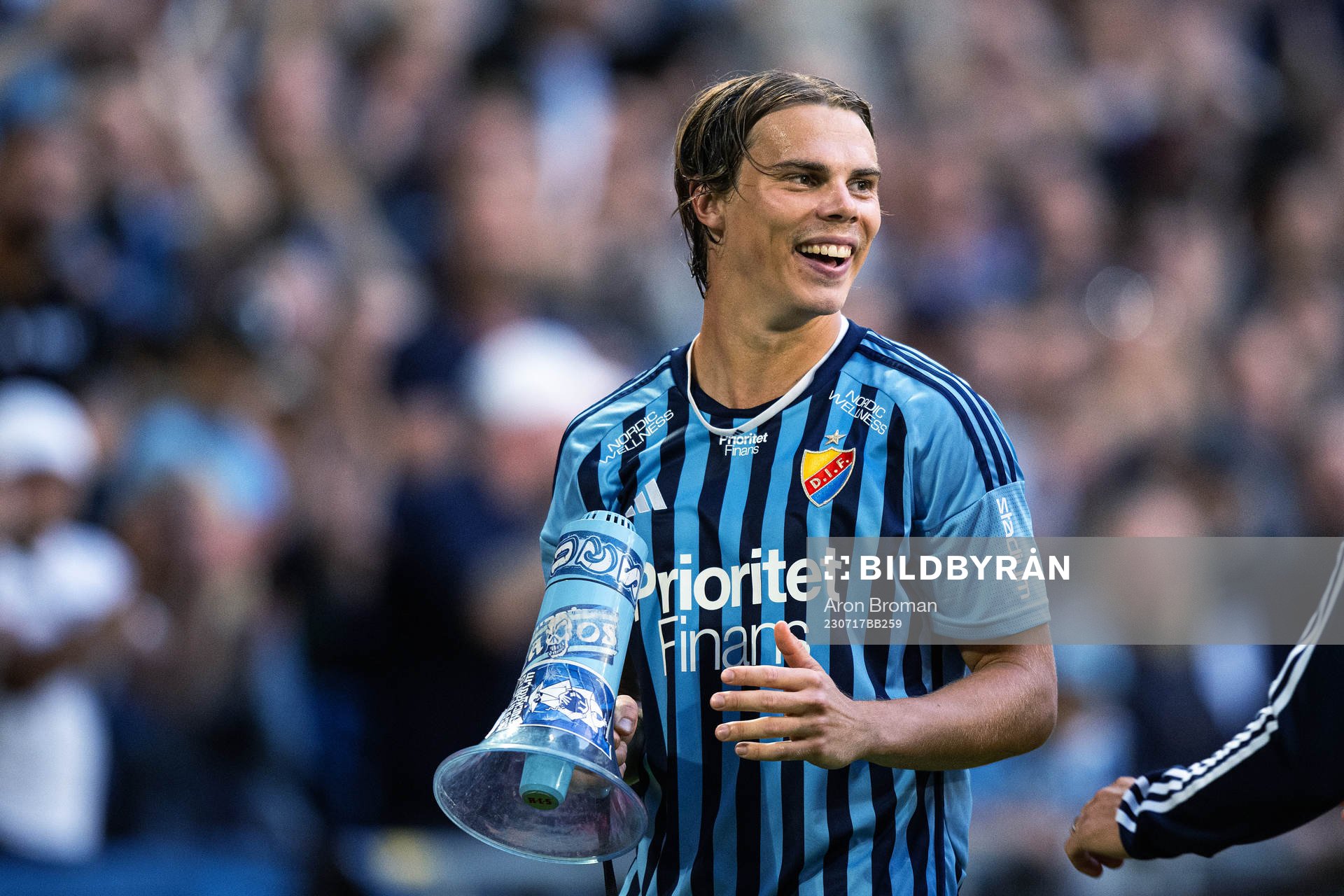 Djurgårdens Elias Andersson jublar
