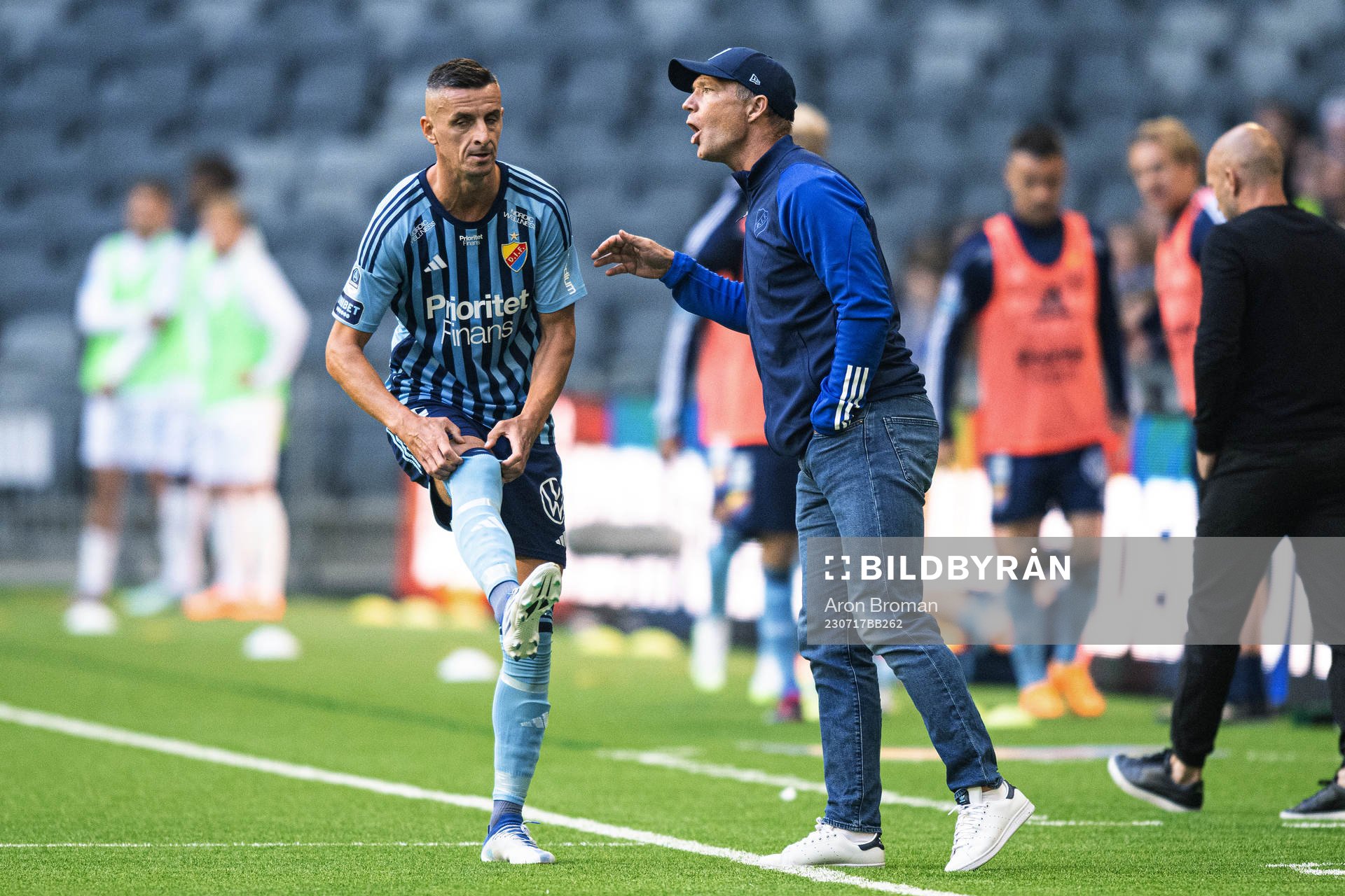Djurgårdens Haris Radetinac och tränare Kim Bergstrand