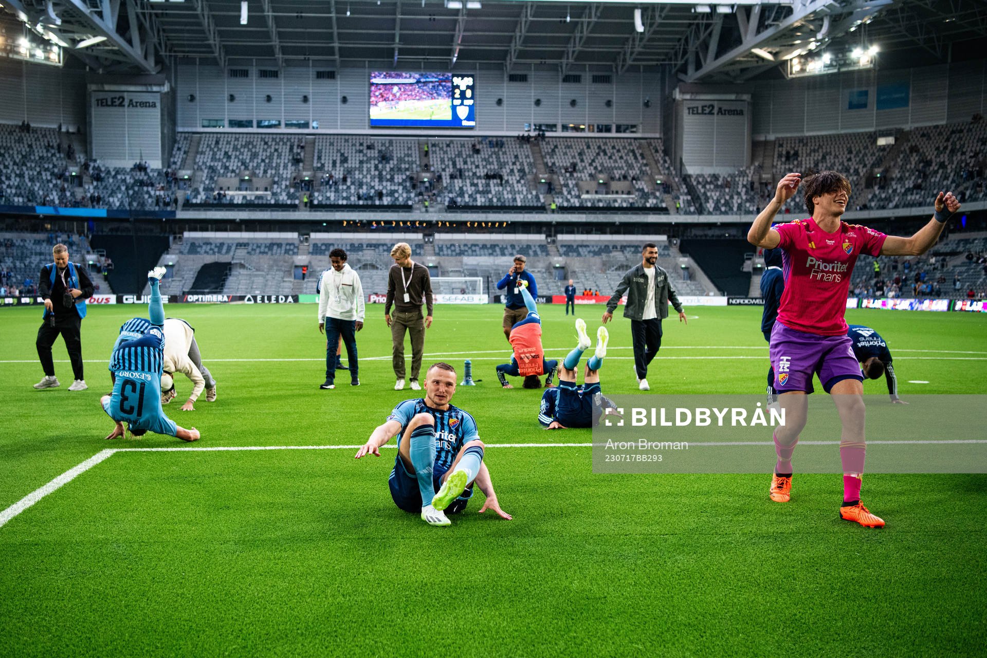 Djurgårdens Piotr Johansson jublar