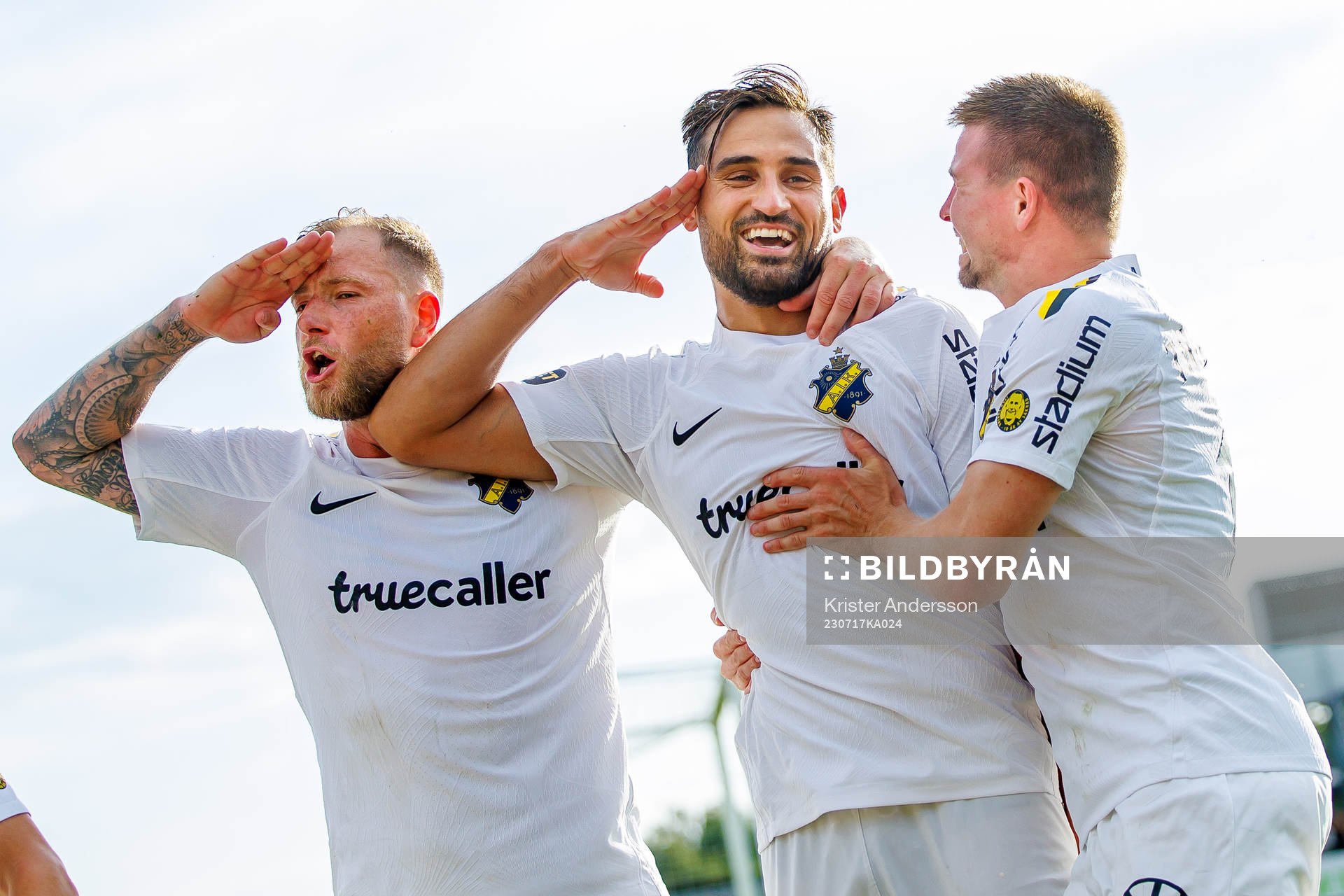 AIKs John Guidetti, Sotirios Papagiannopoulos och Mads