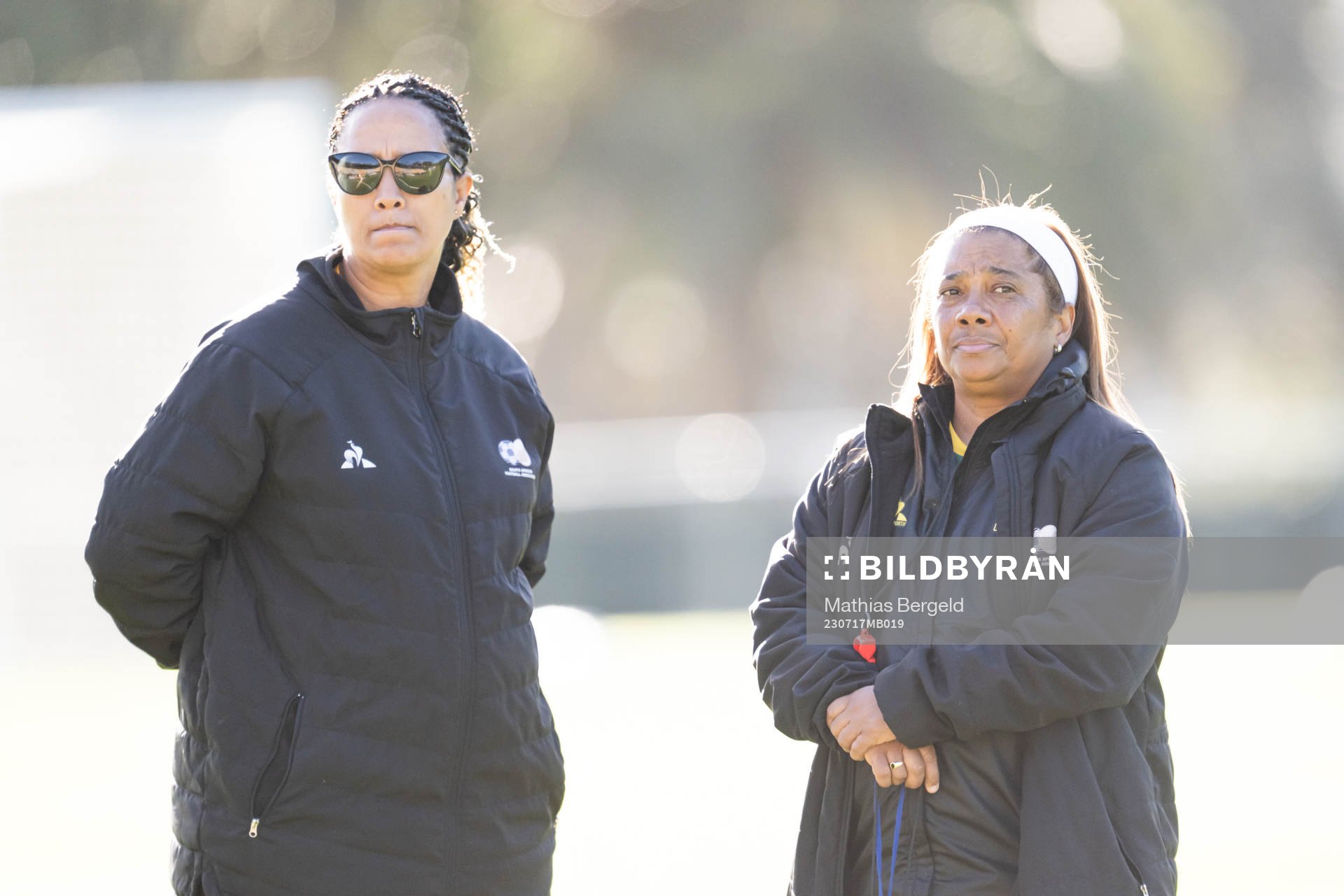 Head coach Desiree Ellis (right) of the South African