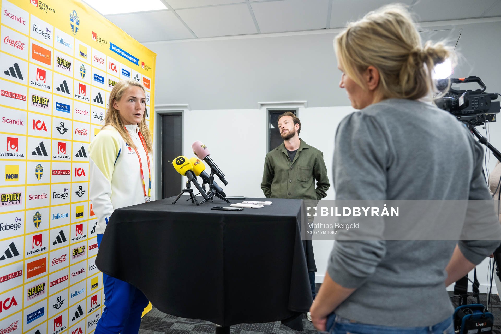 Magdalena Eriksson of the Swedish women's national football team at a press event ahead of the FIFA Women's World Cup on July 17, 2023 in Wellington.