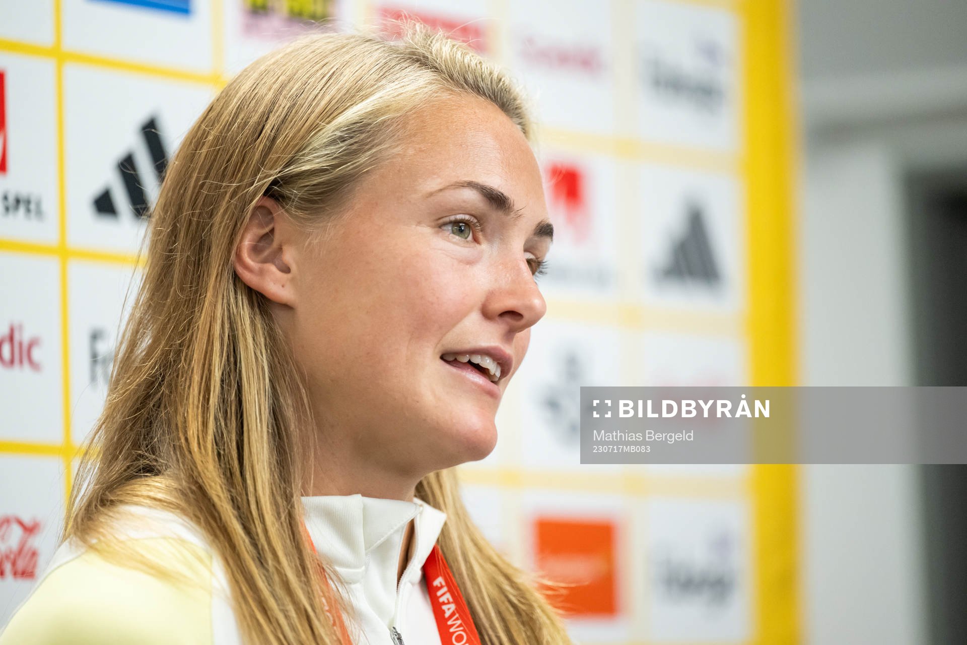 Magdalena Eriksson of the Swedish women's national football team at a press event ahead of the FIFA Women's World Cup on July 17, 2023 in Wellington.