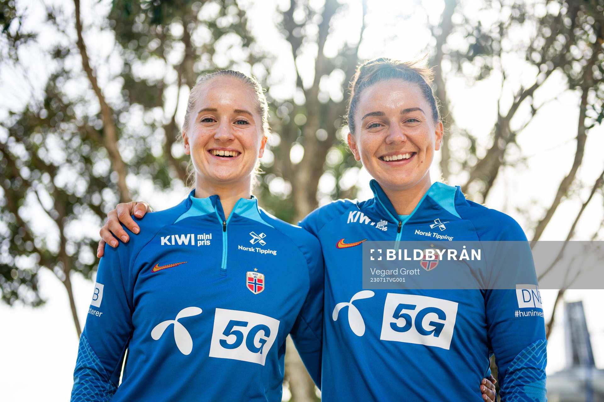 Amalie Eikeland and Vilde Bøe Risa of the Norwegian