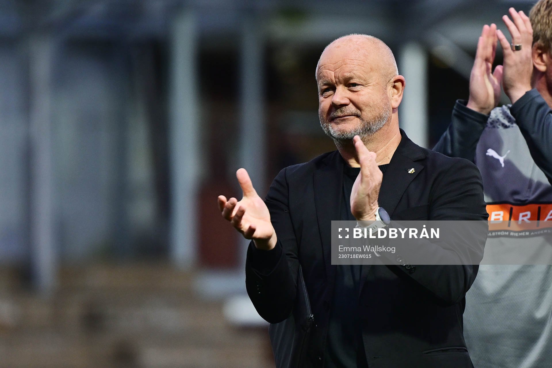 Per-Mathias Høgmo, head coach of BK Häcken celebrates