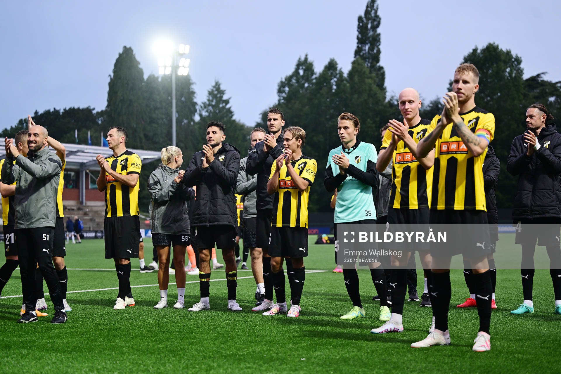 Players of BK Häcken celebrate