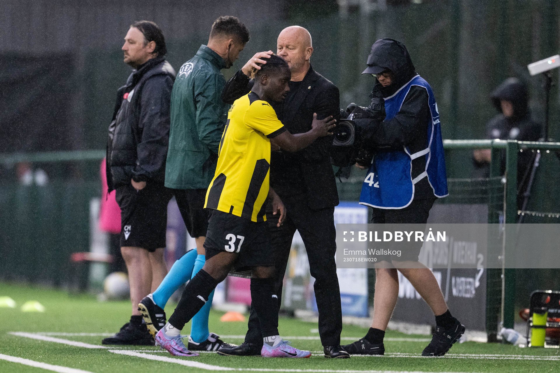 Ibrahim Sadiq of BK Häcken is substituted off by