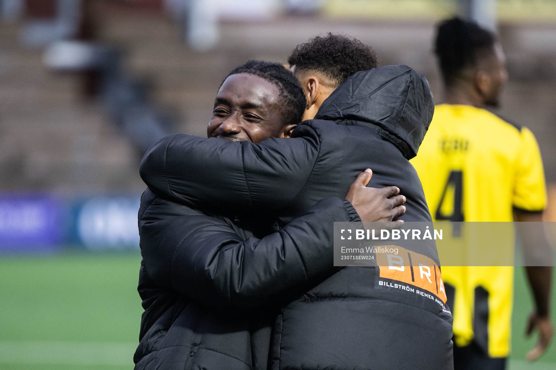 Ibrahim Sadiq and Tobias Sana of BK Häcken celebrate