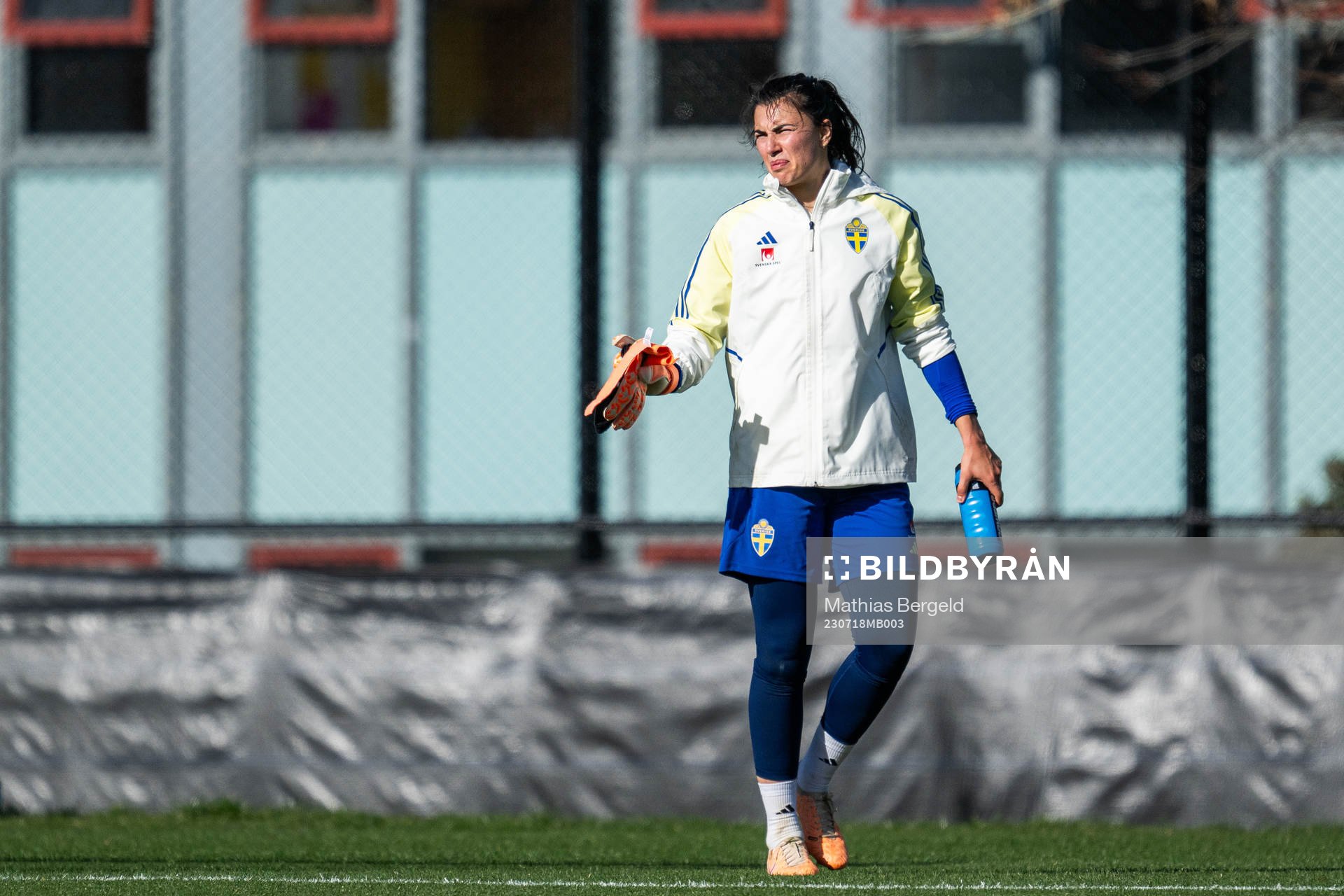 Goalkeeper Zecira Musovic of the Swedish women's national
