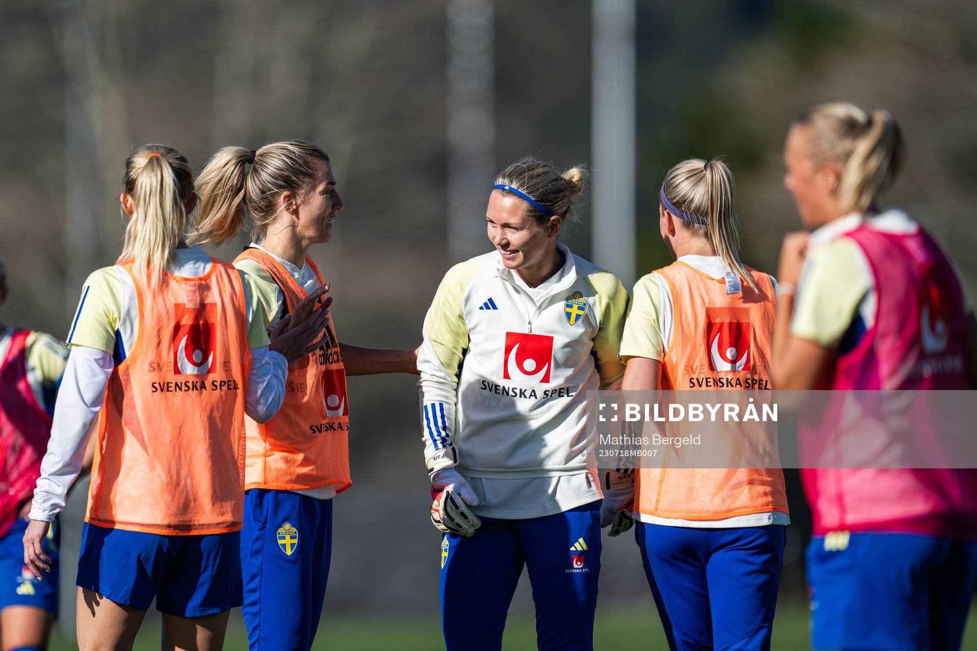 Linda Sembrant, goalkeeper Jennifer Falk and Olivia Schough