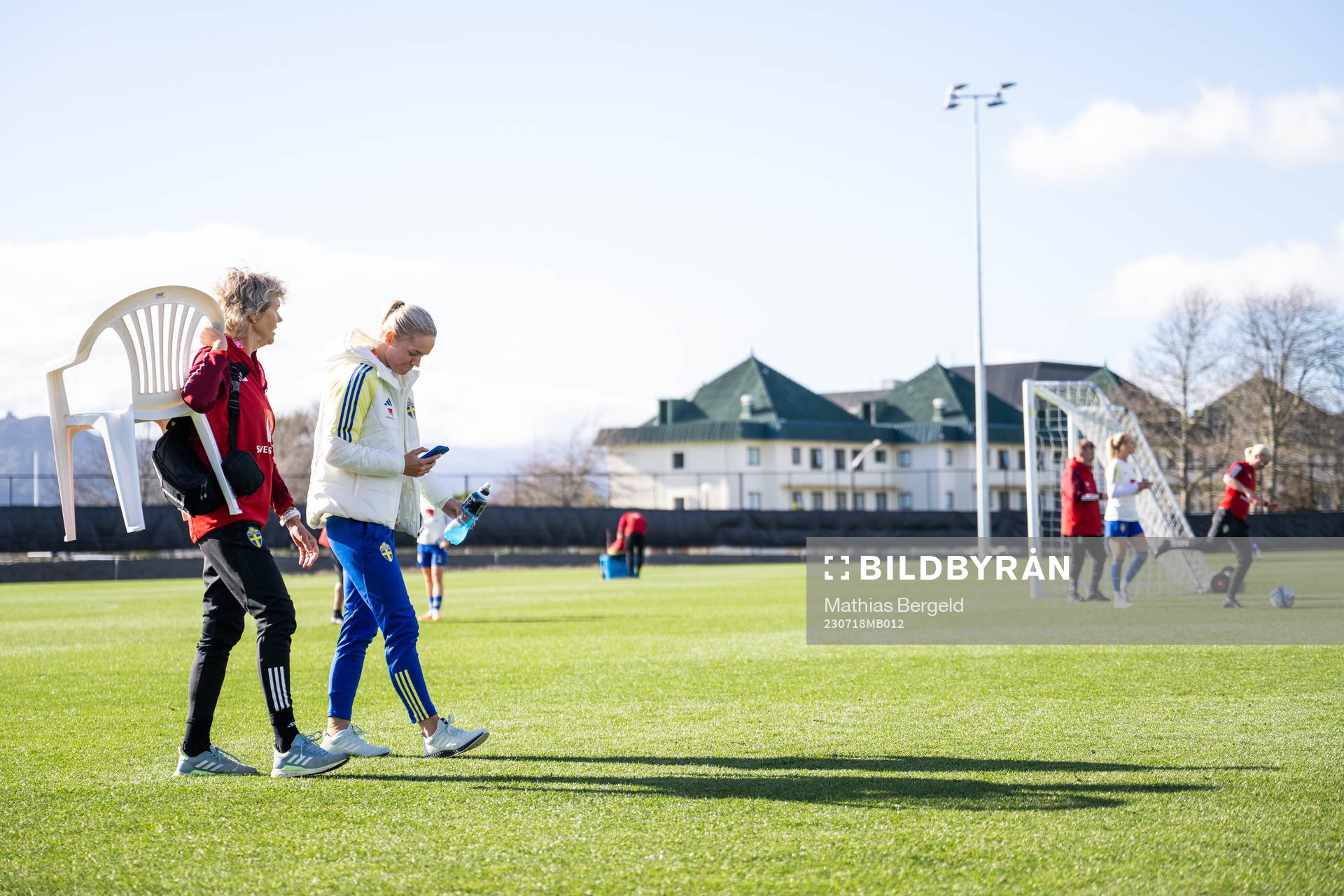 Physio Kristina Forsblom and Hanna Lundkvist of the Swedish