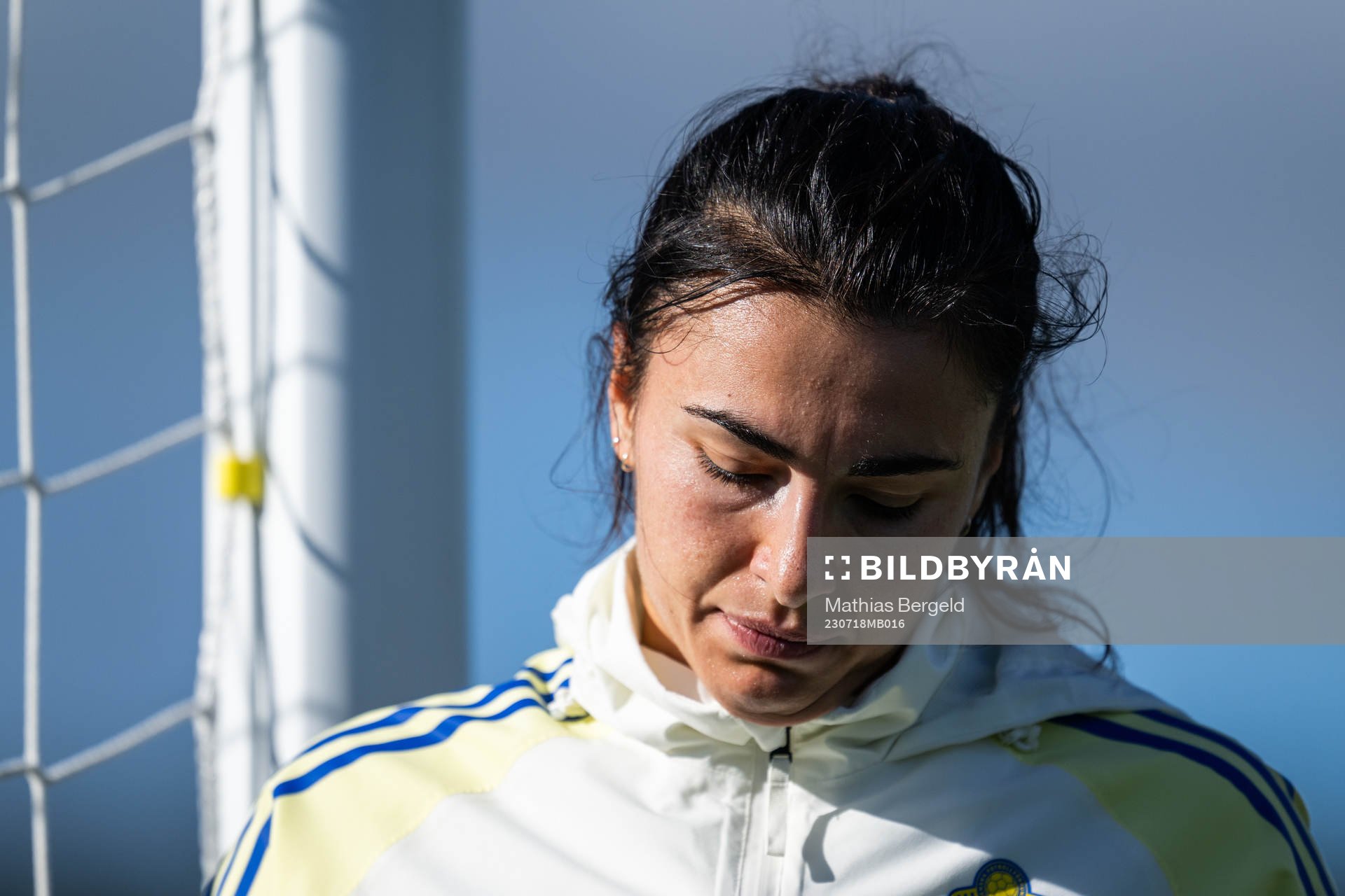 Goalkeeper Zecira Musovic of the Swedish women's national