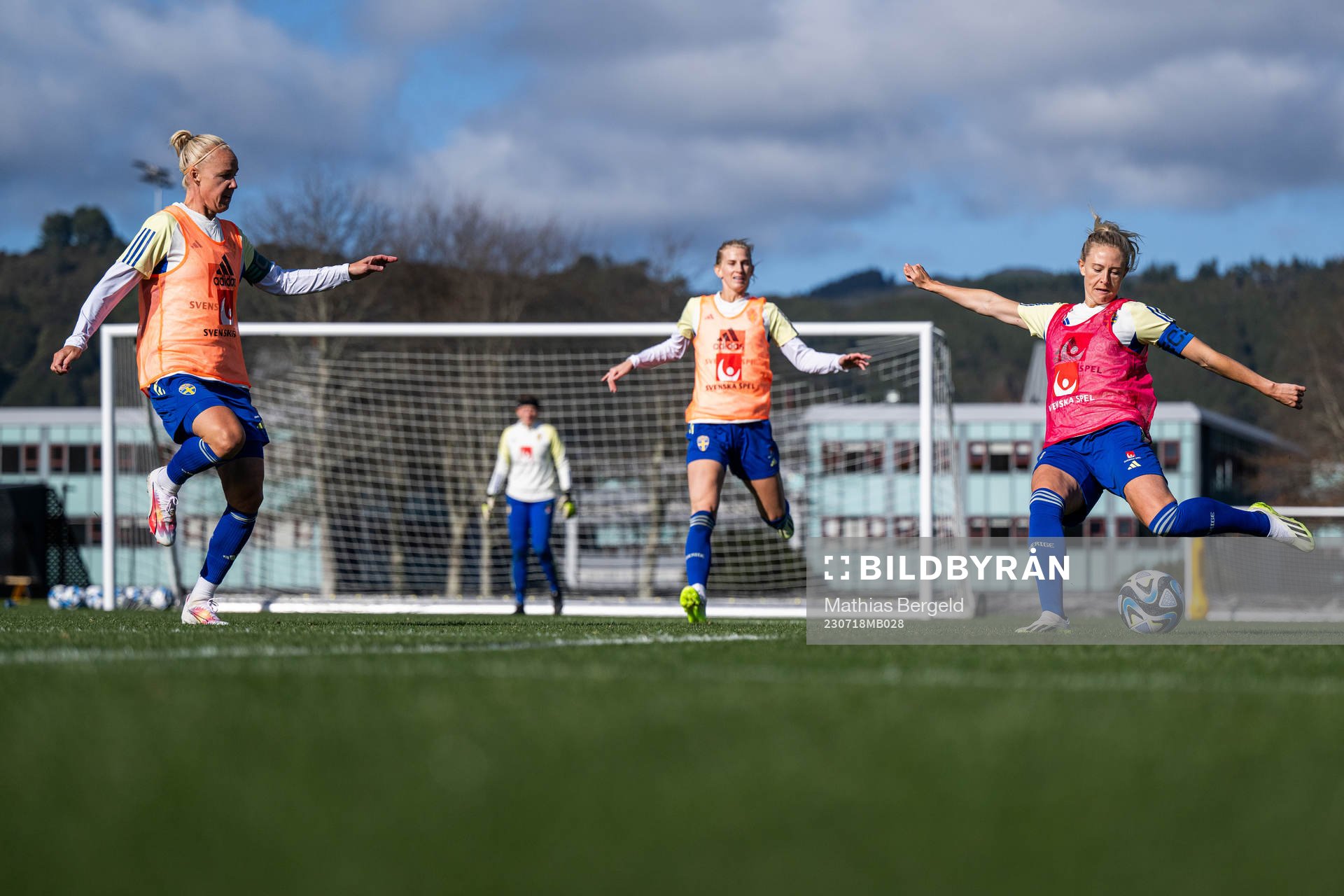 Caroline Seger, Sofia Jakobsson and Rebecka Blomqvist of