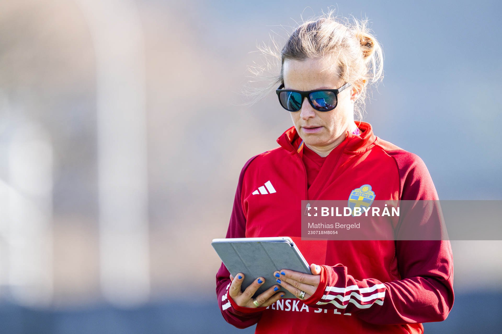 Physio Jenny Larsson of the Swedish women's national